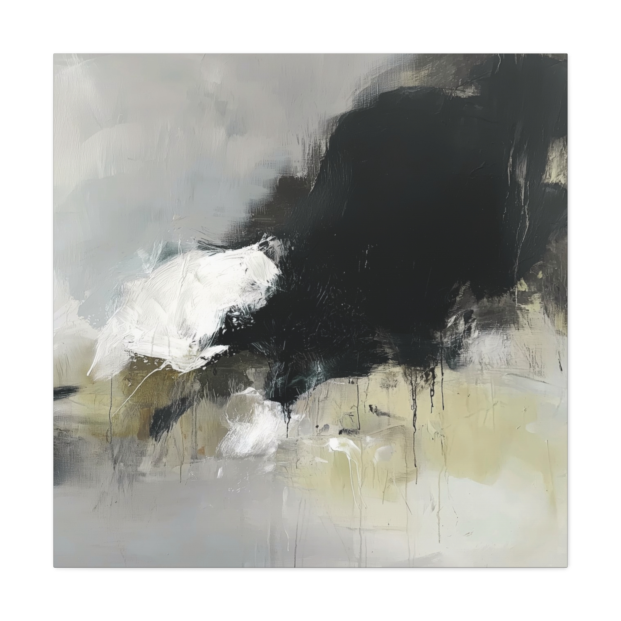 Black Cat White Kitten Two - Stretched Canvas - Image 13