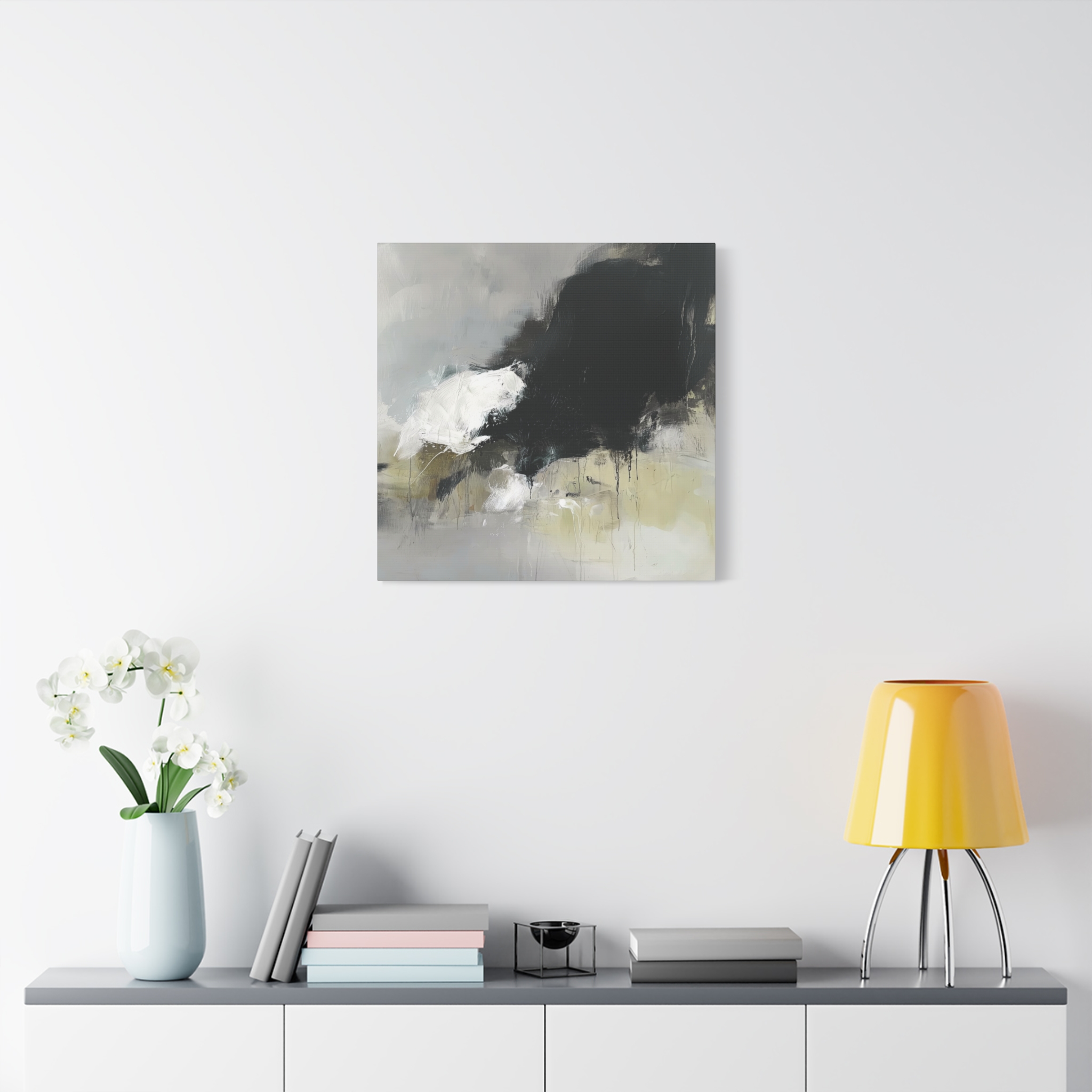 Black Cat White Kitten Two - Stretched Canvas - Image 7