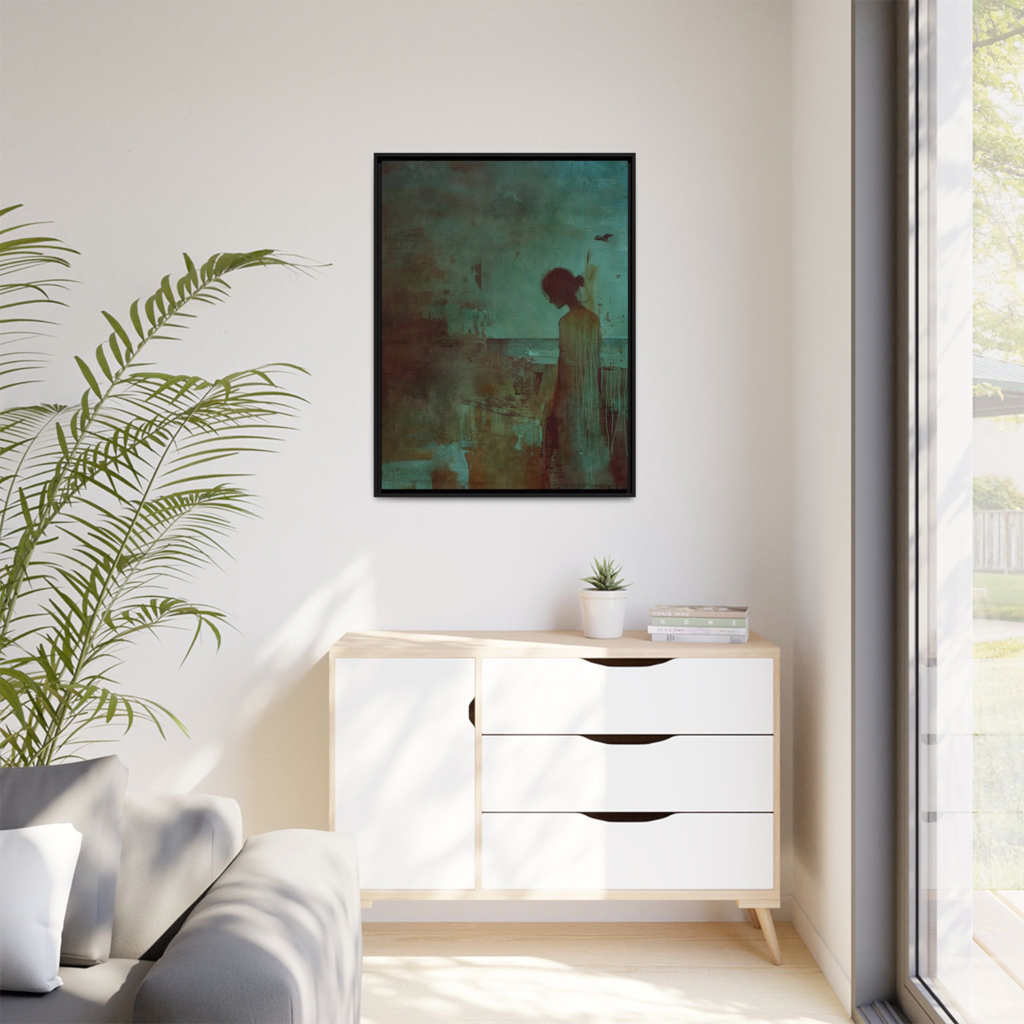 Beachside Walk - blues - Custom Frame - Image 15