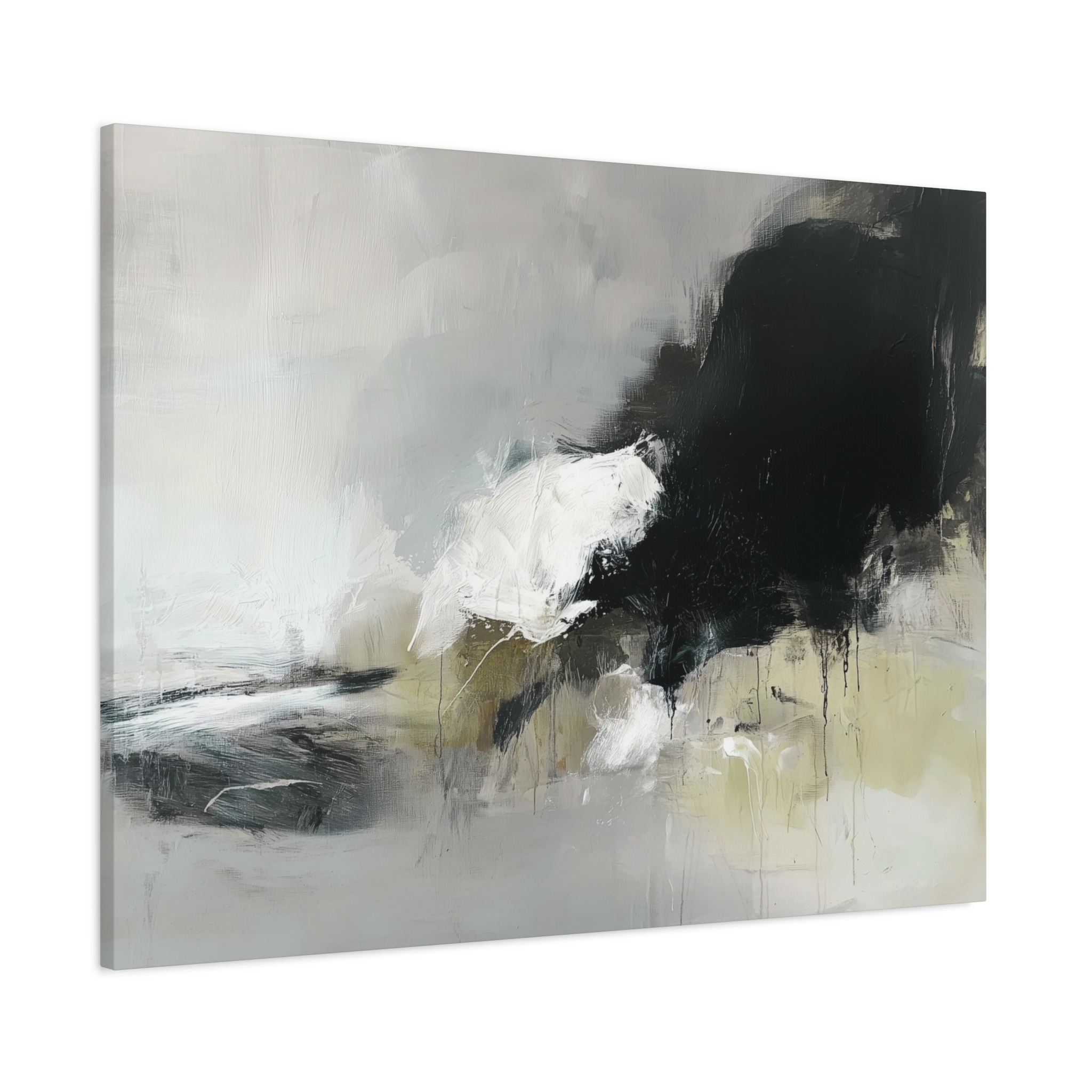 Black Cat White Kitten Two - Stretched Canvas - Image 22