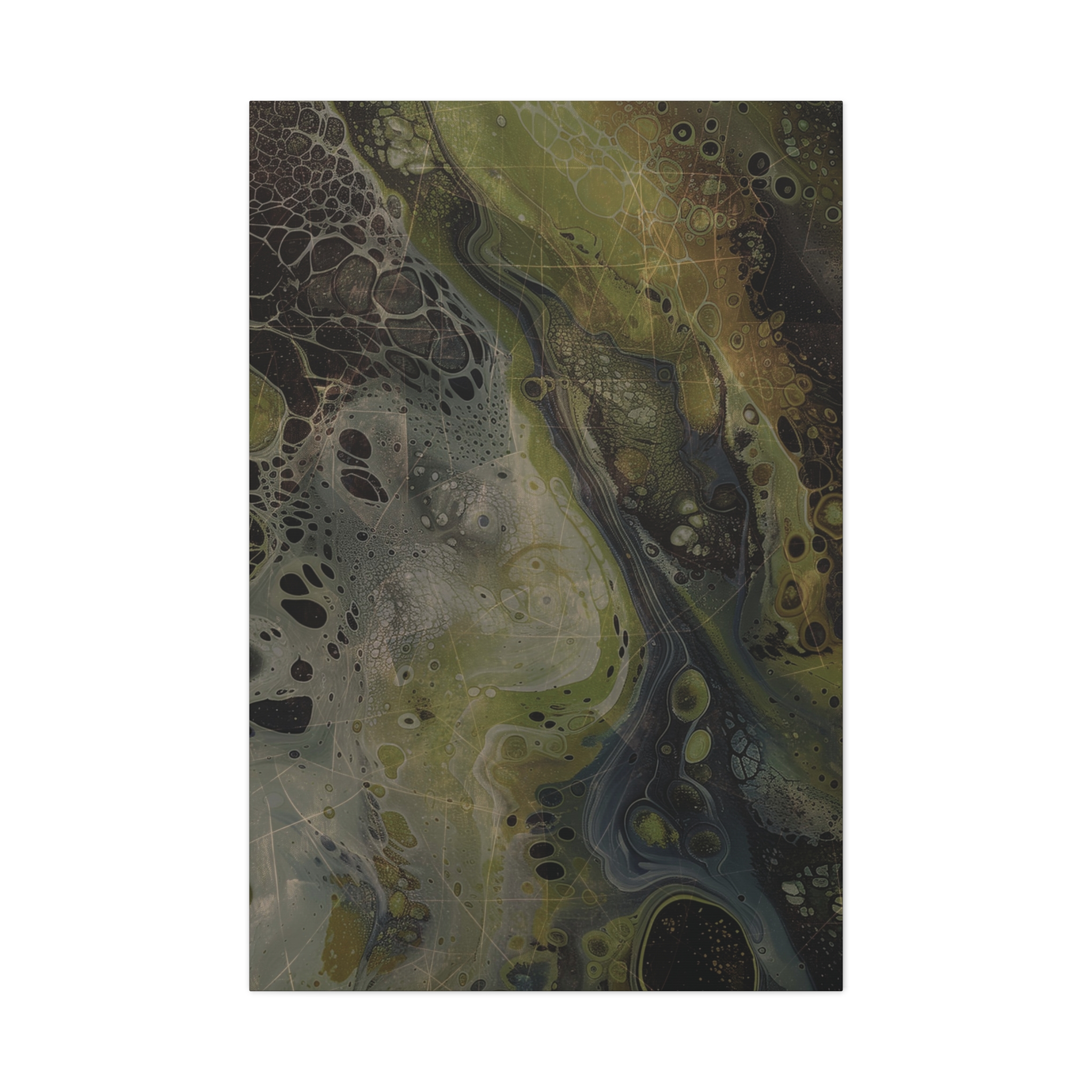 Astrals Cosmic #2 with texture underpainting - Green - Stretched Canvas - Image 13