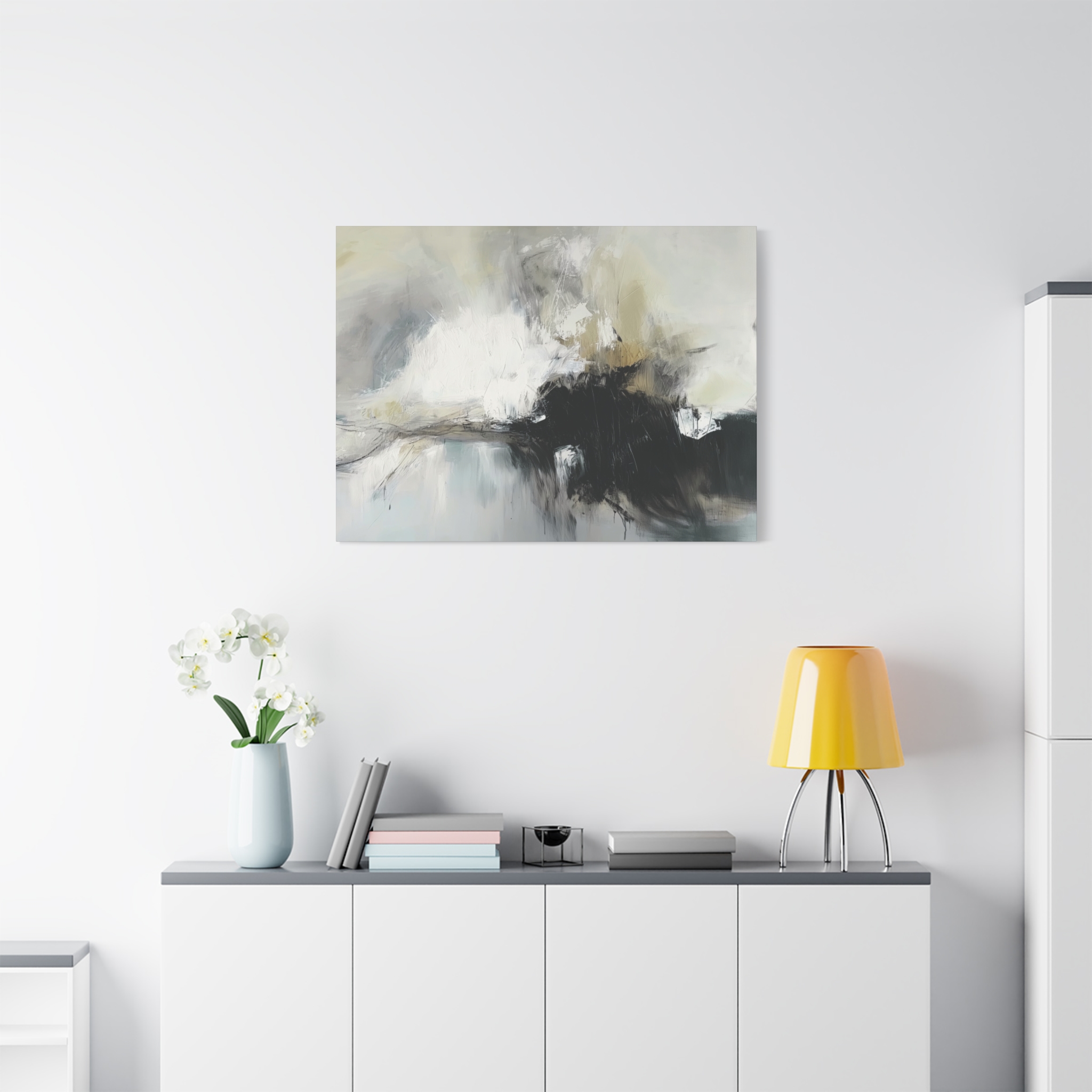 Black Cat White Kitten Four - Stretched Canvas - Image 23