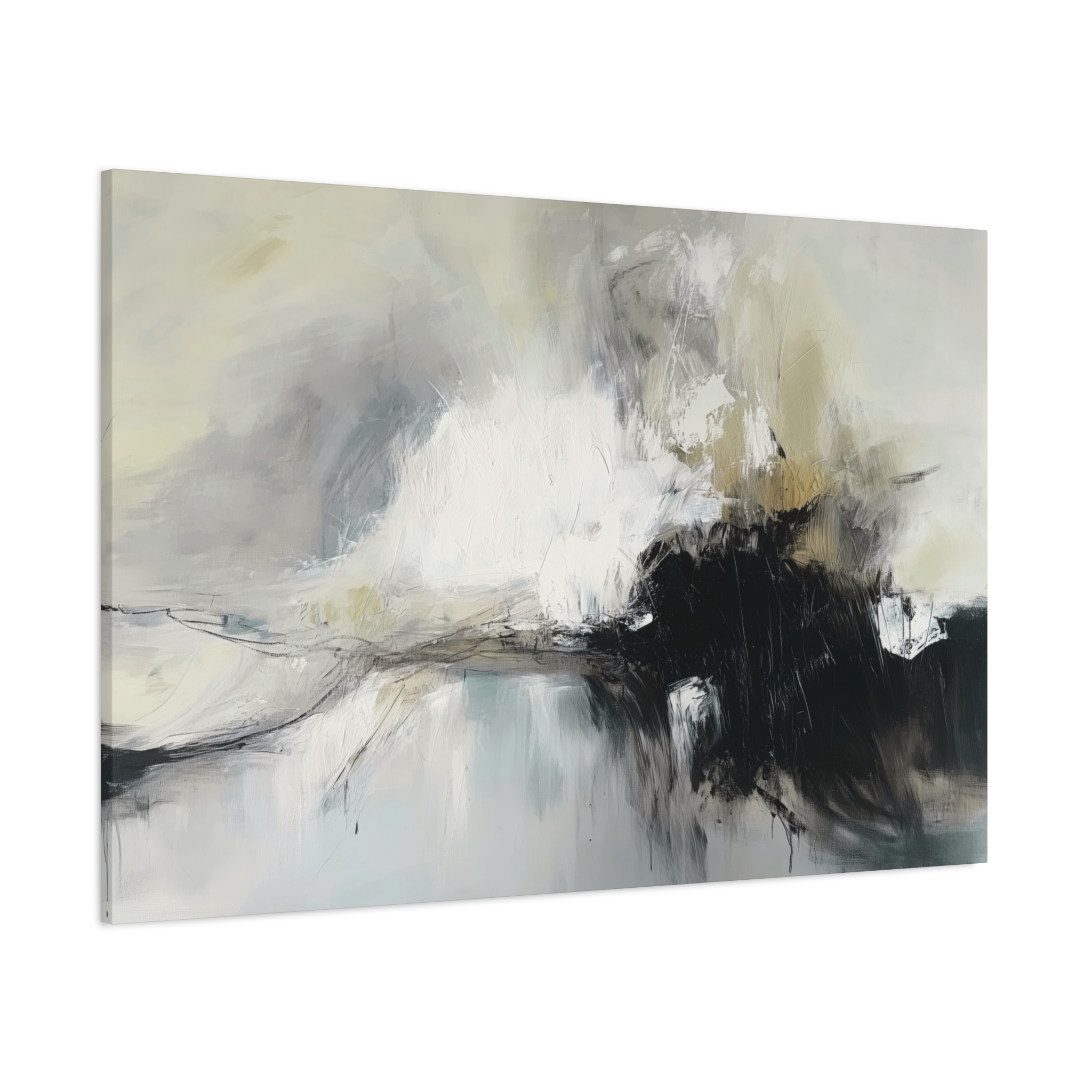 Black Cat White Kitten Four - Stretched Canvas - Image 26