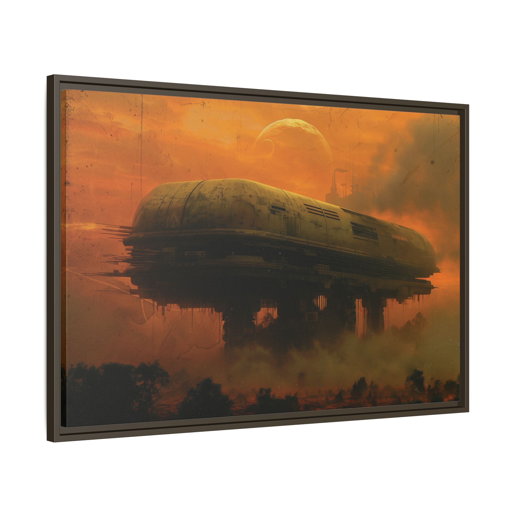 Base 63 v1 (Gold) - Framed Matt Canvas (Black, White, Brown,) - Image 10