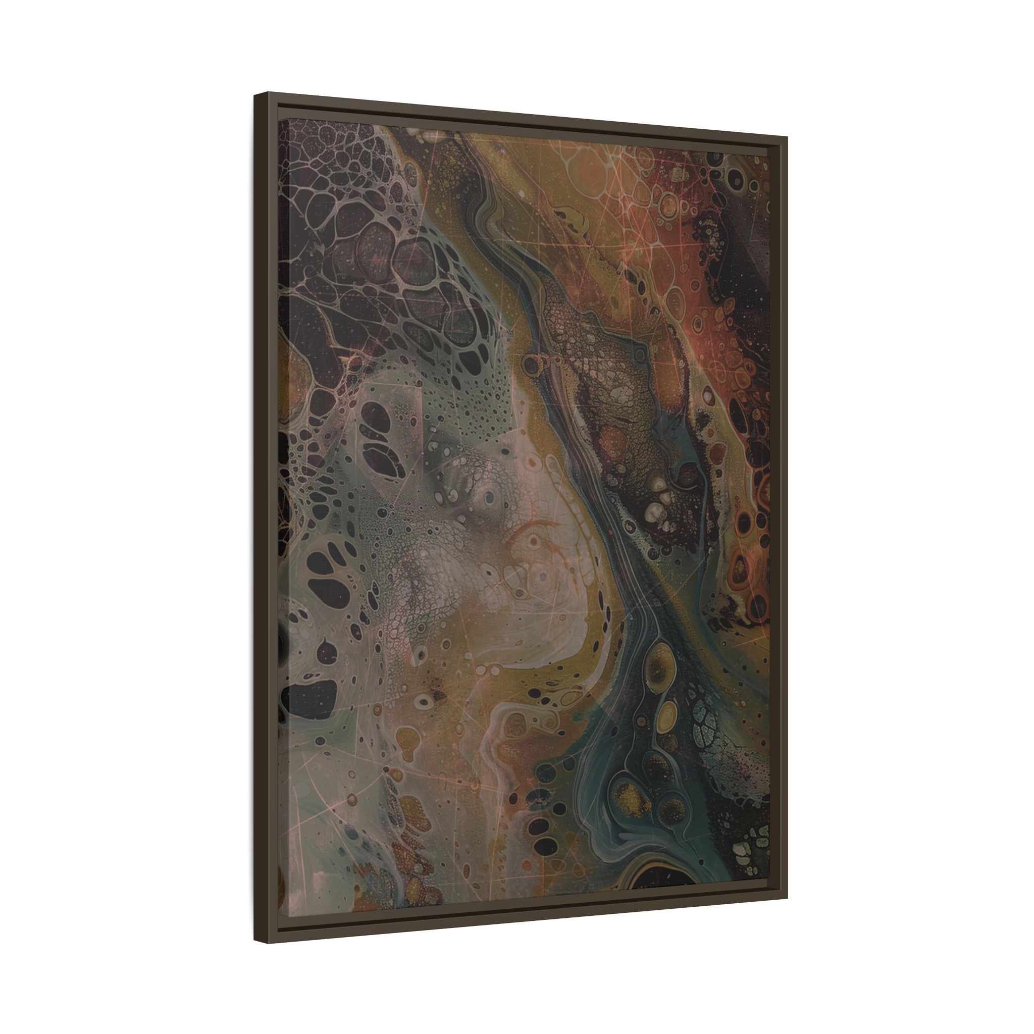 Astrals Cosmic #2 with texture underpainting - Orange - Framed Matt Canvas (Black, White, Brown,) - Image 18