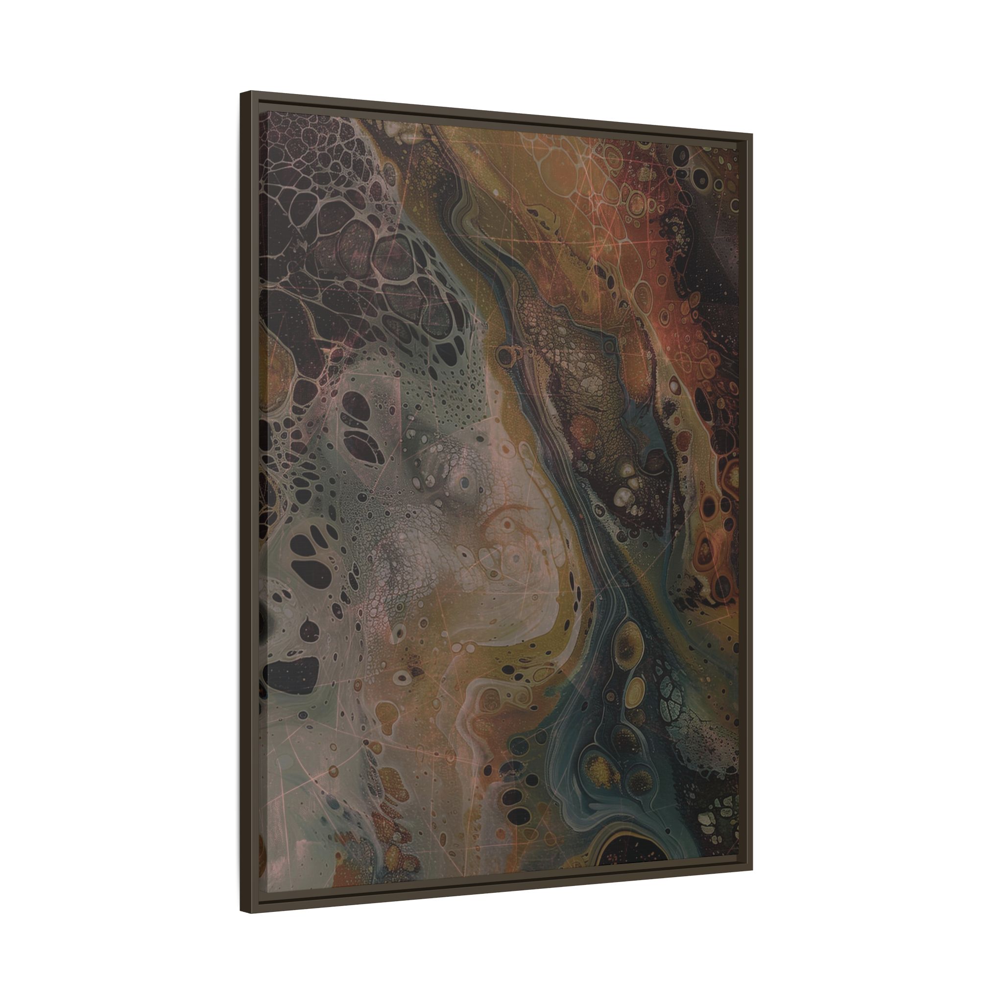 Astrals Cosmic #2 with texture underpainting - Orange - Framed Matt Canvas (Black, White, Brown,) - Image 26