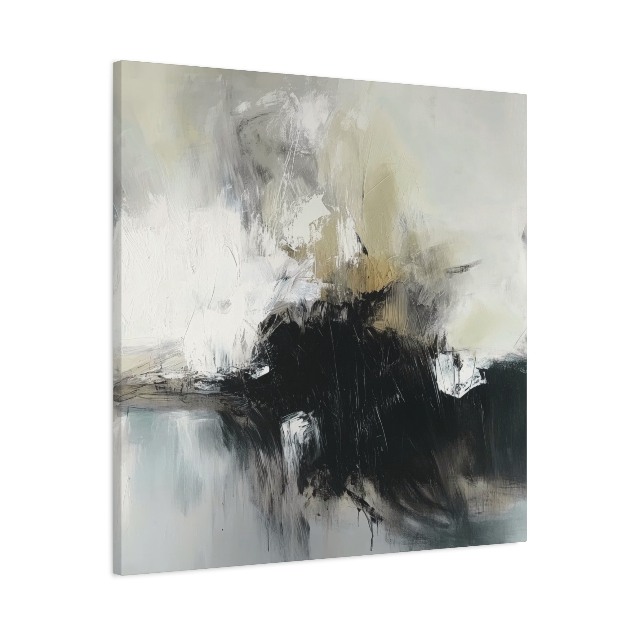 Black Cat White Kitten Four - Stretched Canvas - Image 10