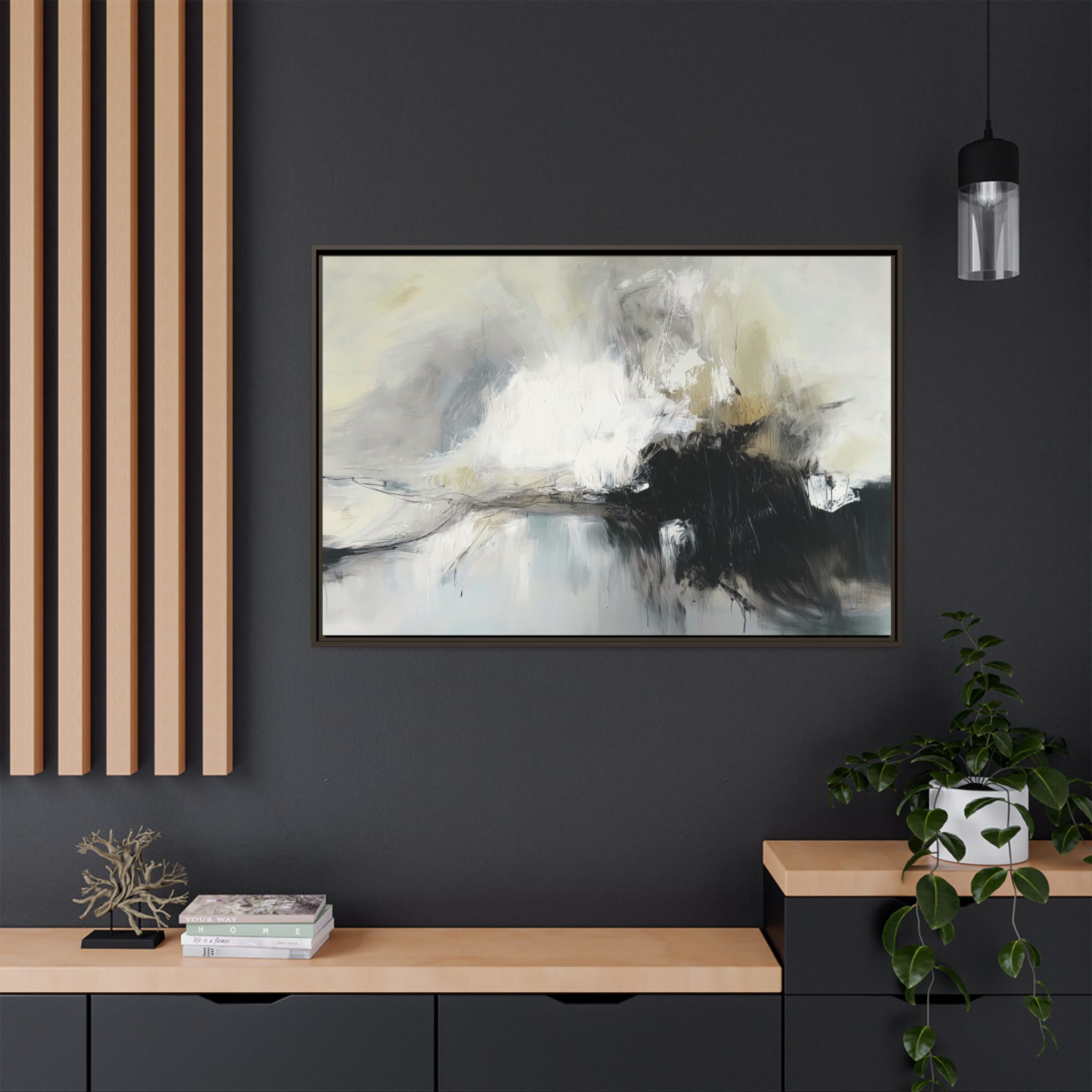 Black Cat White Kitten Four - Custom Frame - Image 44