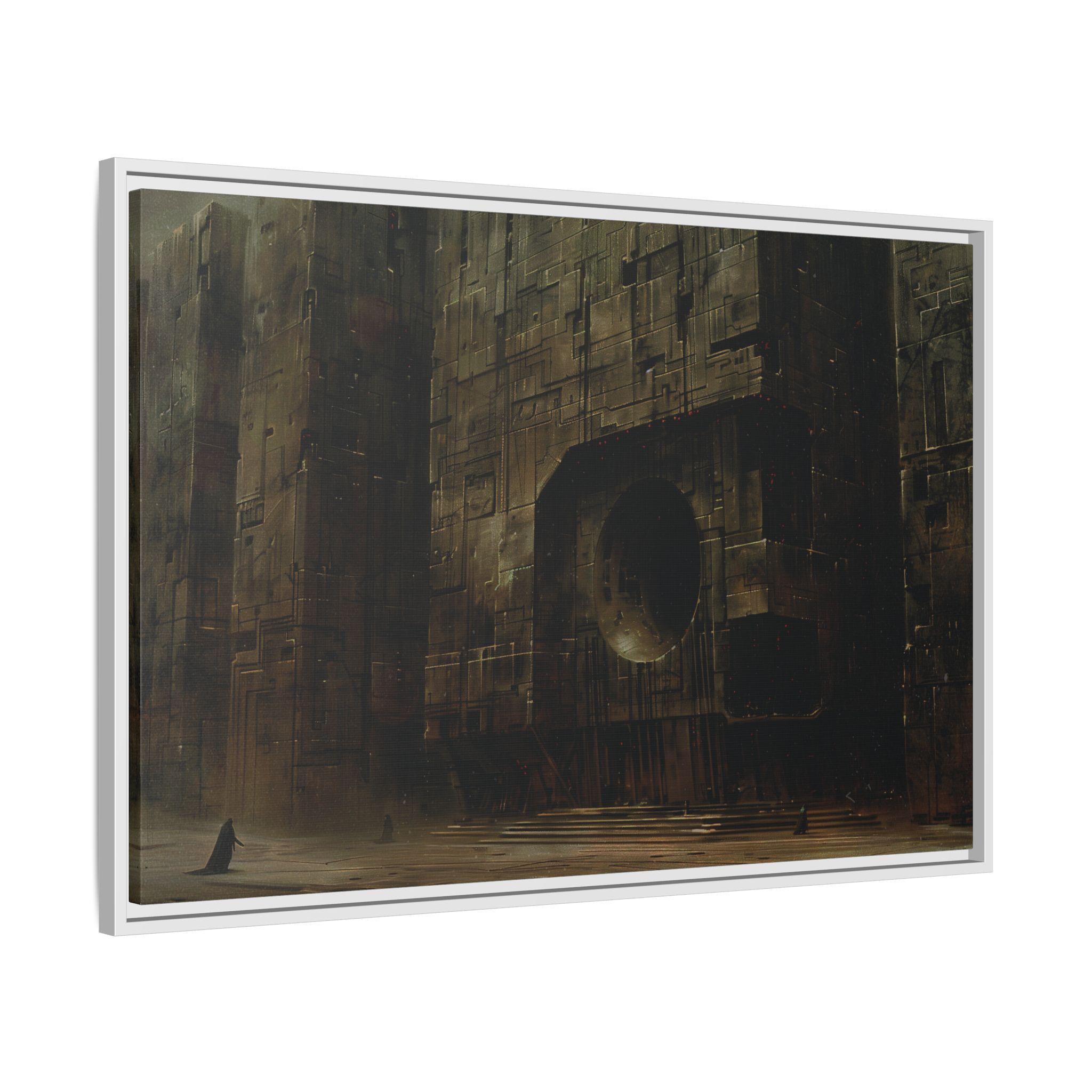 The dark lords return- Framed Matt Canvas (Black, White, Brown,) - Image 14