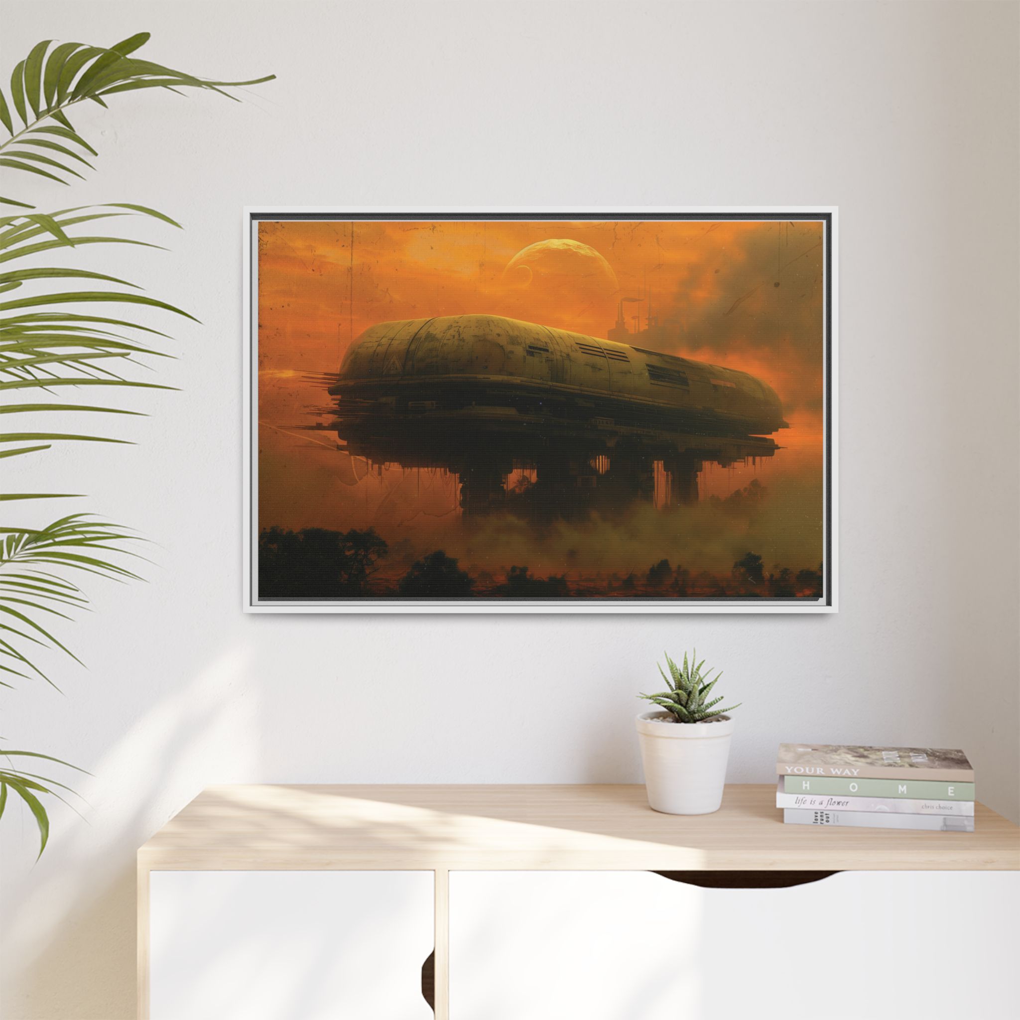 Base 63 v1 (Gold) - Framed Matt Canvas (Black, White, Brown,) - Image 15