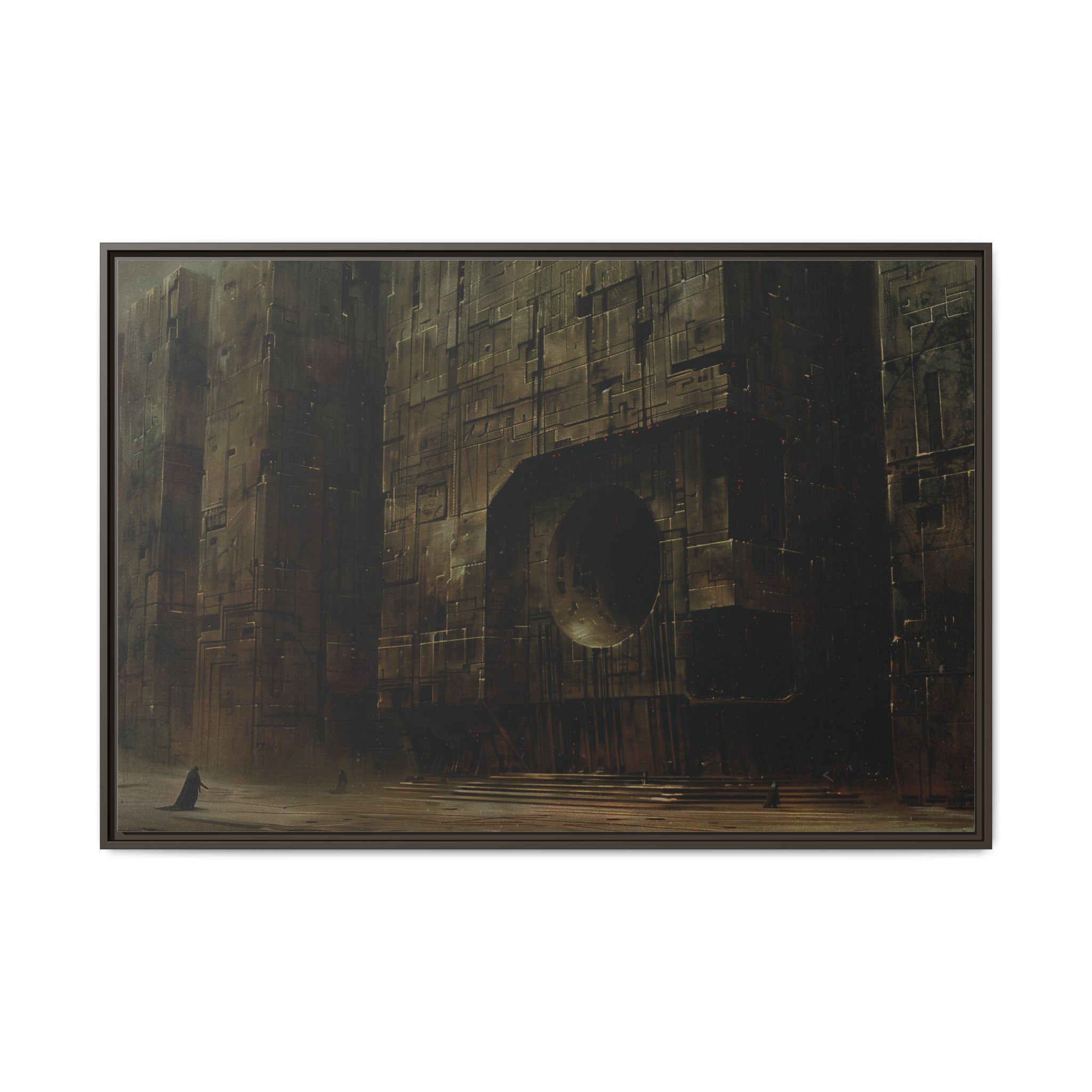 The dark lords return- Framed Matt Canvas (Black, White, Brown,) - Image 17