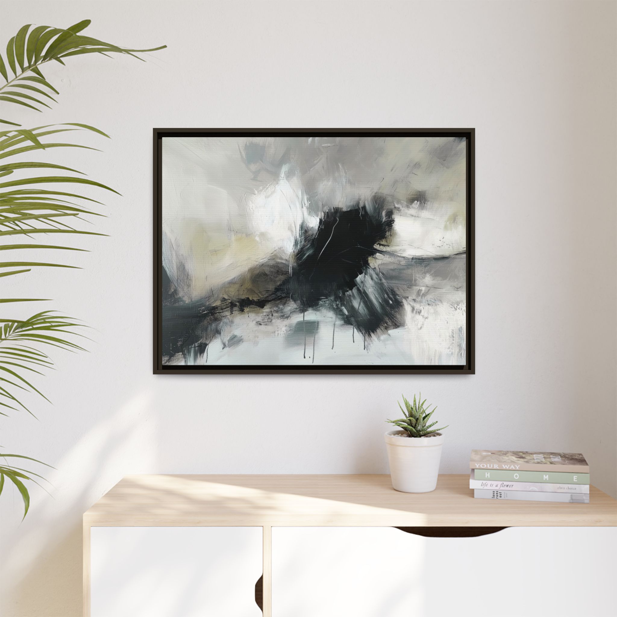 Black Cat White Kitten Three - Custom Frame - Image 23