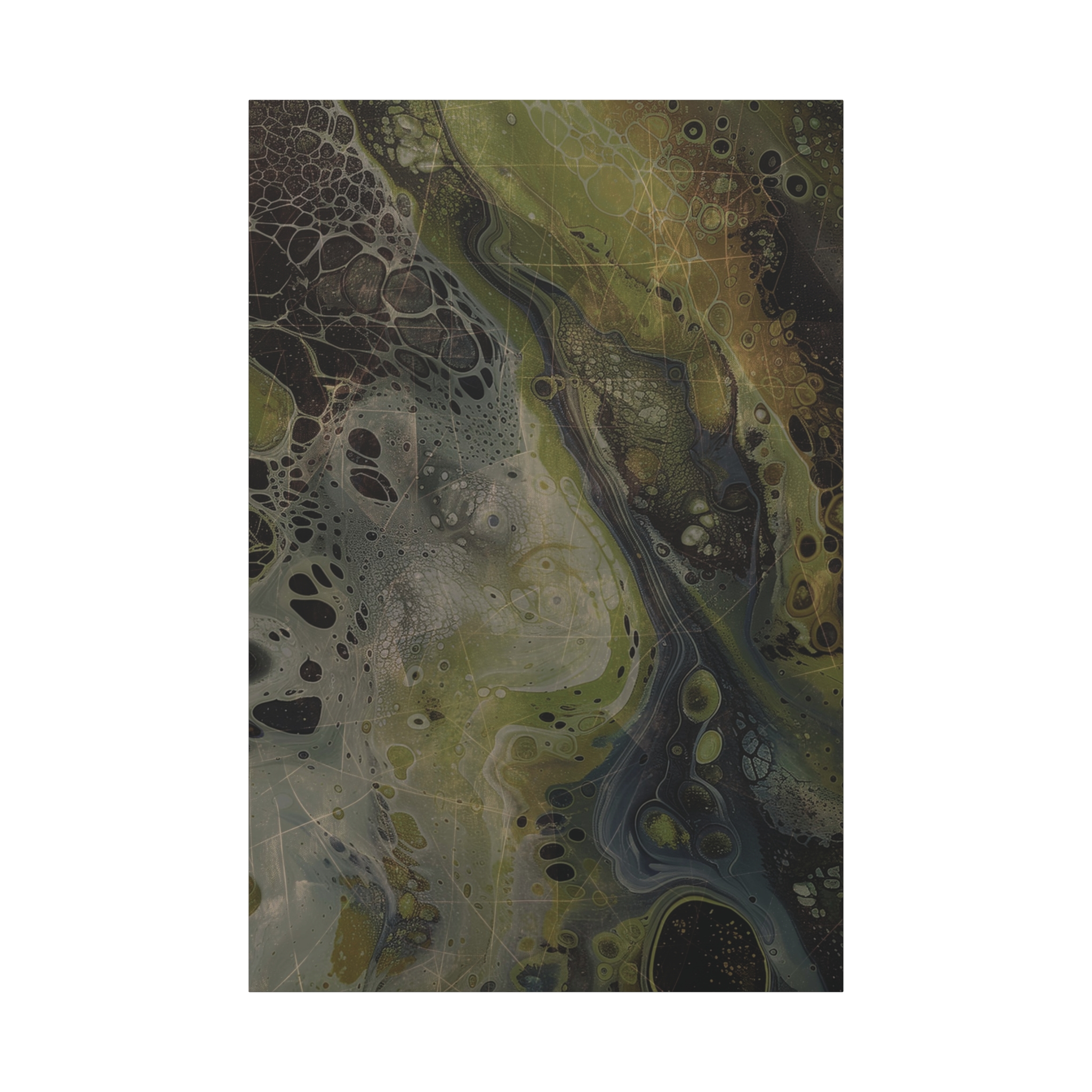 Astrals Cosmic #2 with texture underpainting - Green - Stretched Canvas - Image 17