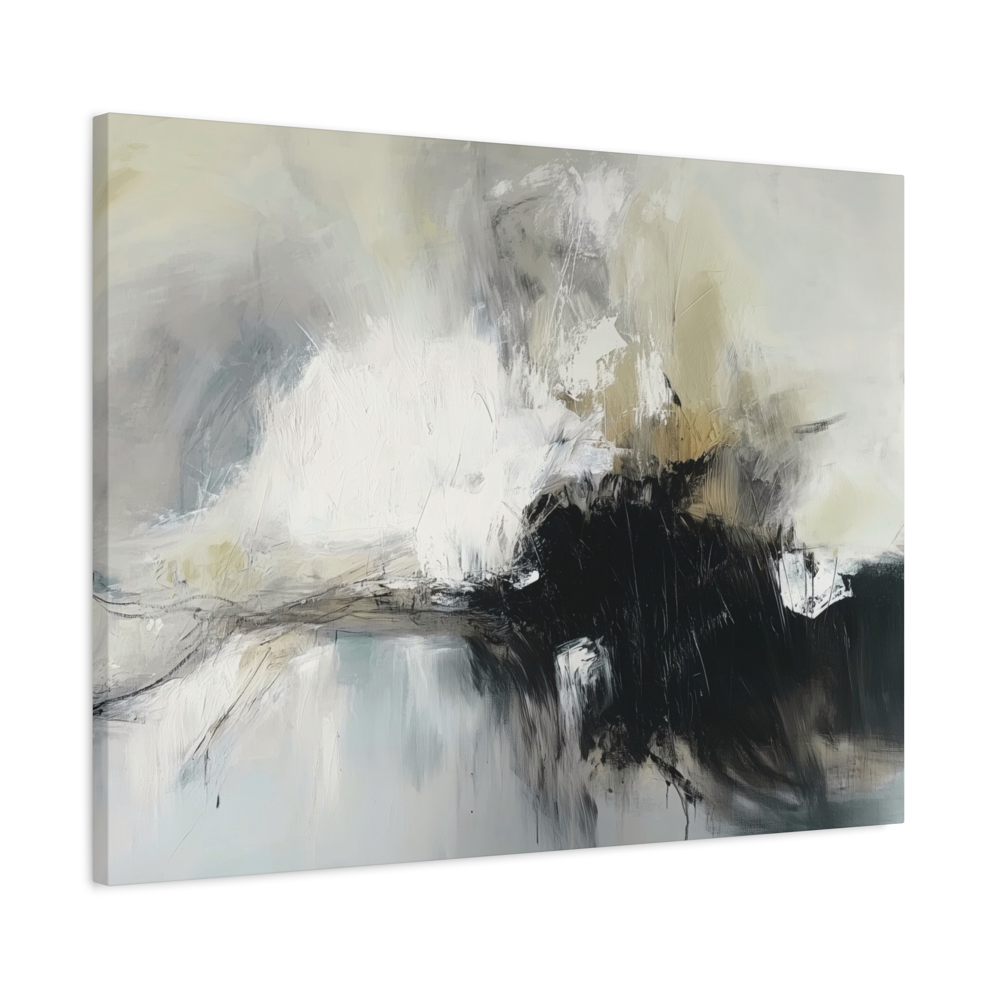 Black Cat White Kitten Four - Stretched Canvas - Image 18