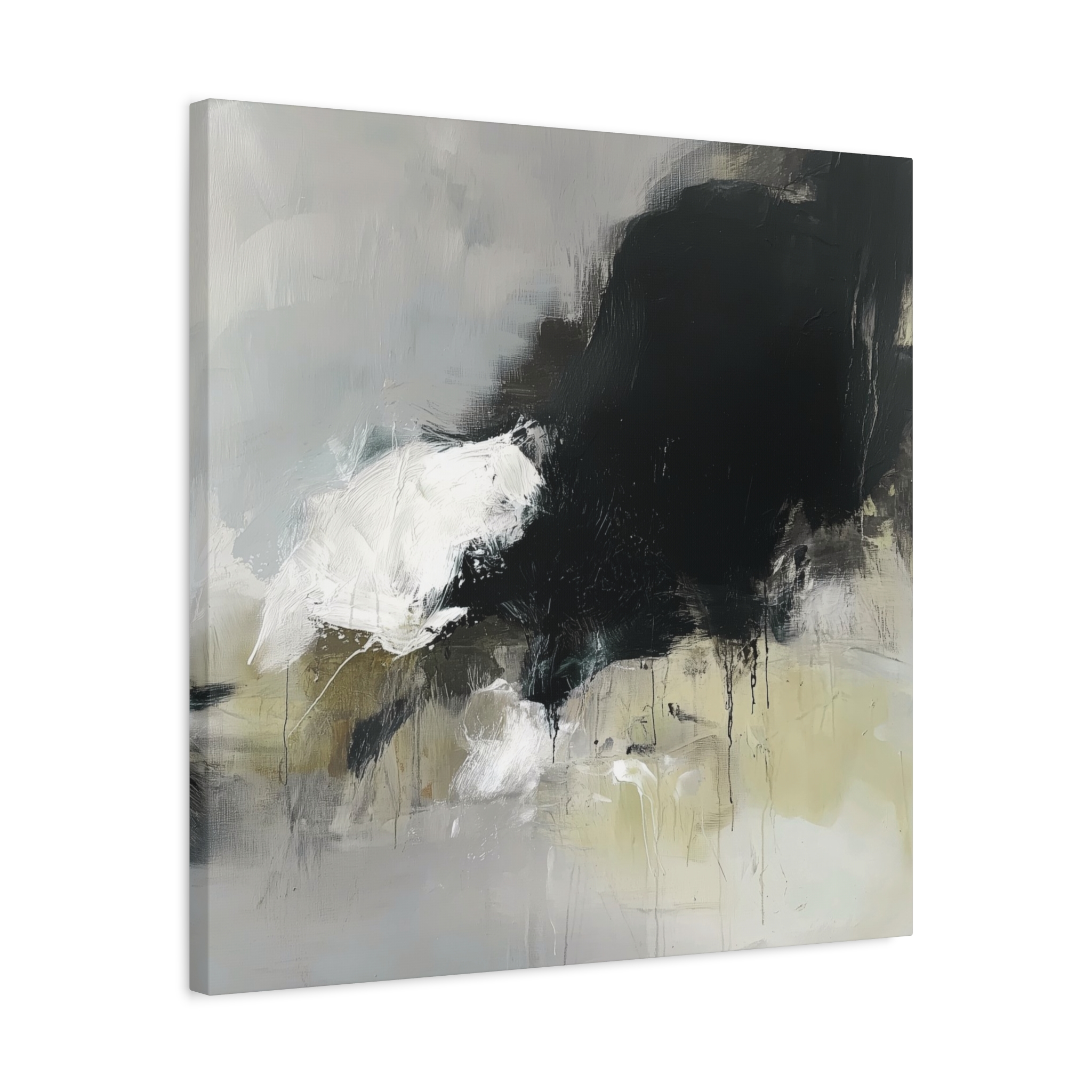 Black Cat White Kitten Two - Stretched Canvas - Image 6