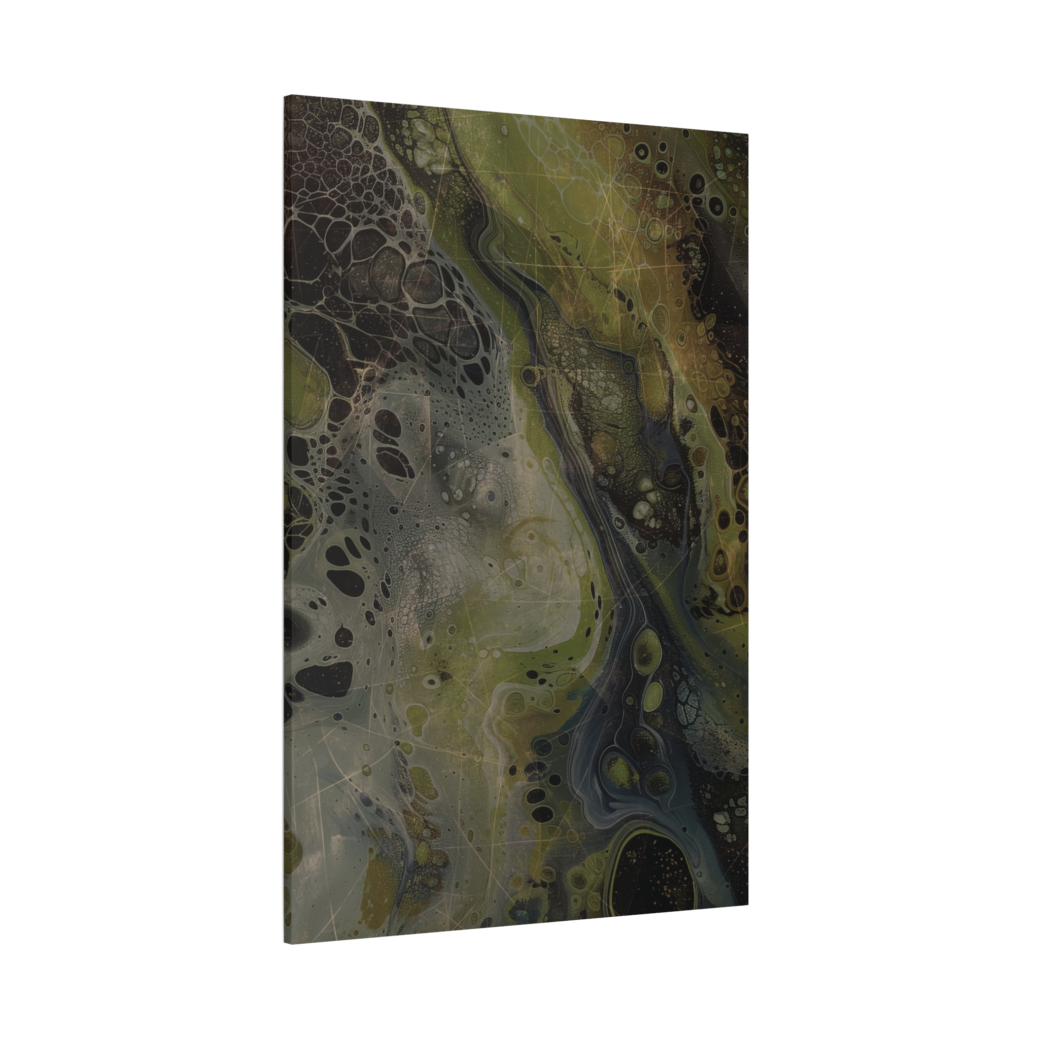 Astrals Cosmic #2 with texture underpainting - Green - Stretched Canvas - Image 18