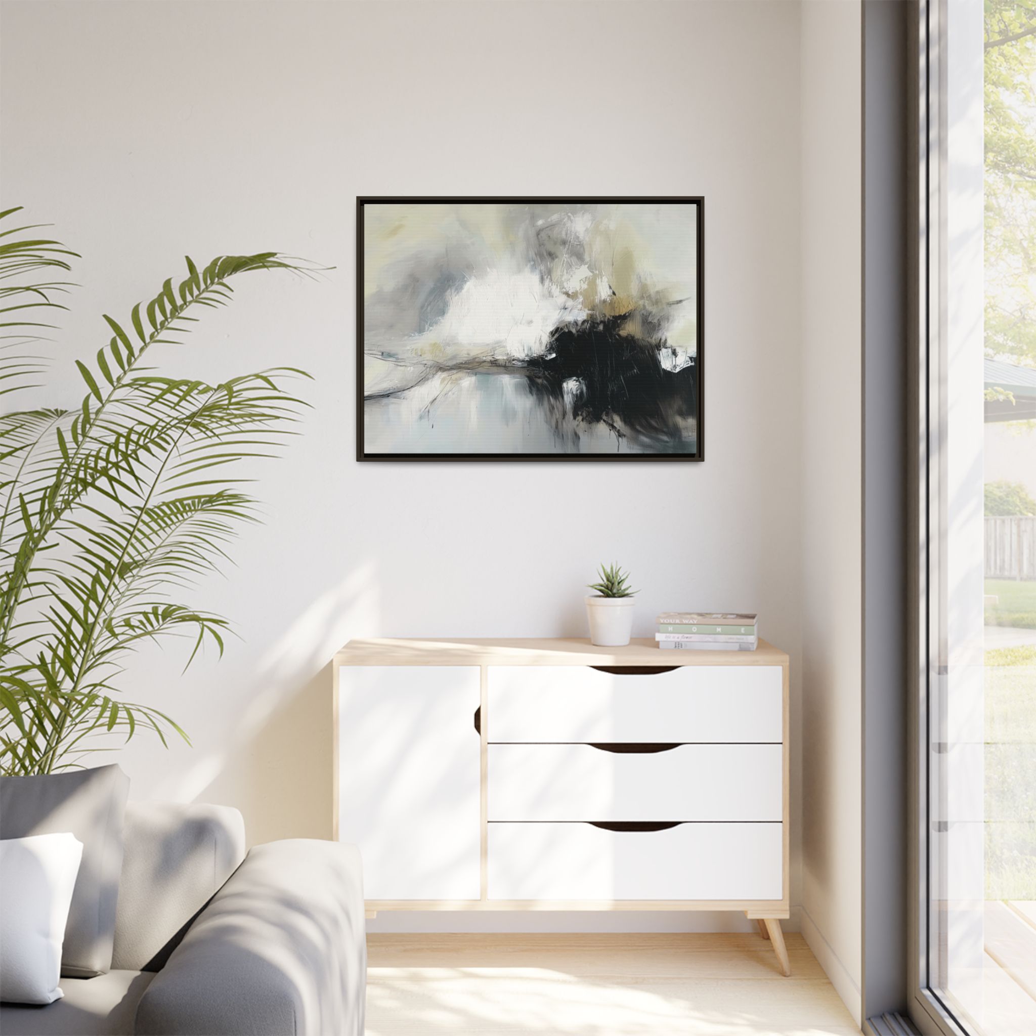 Black Cat White Kitten Four - Custom Frame - Image 35