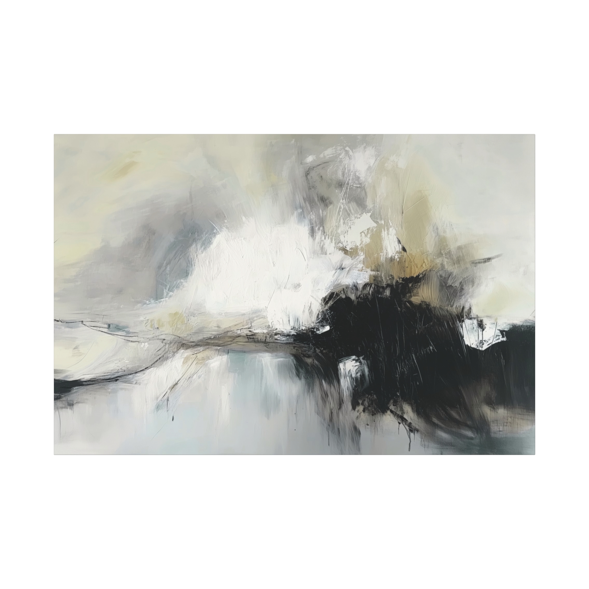 Black Cat White Kitten Four - Stretched Canvas - Image 33