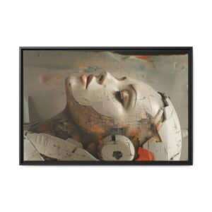 Sleeping Beauty v1 (Clear) - Framed Matt Canvas (Black, White, Brown,)