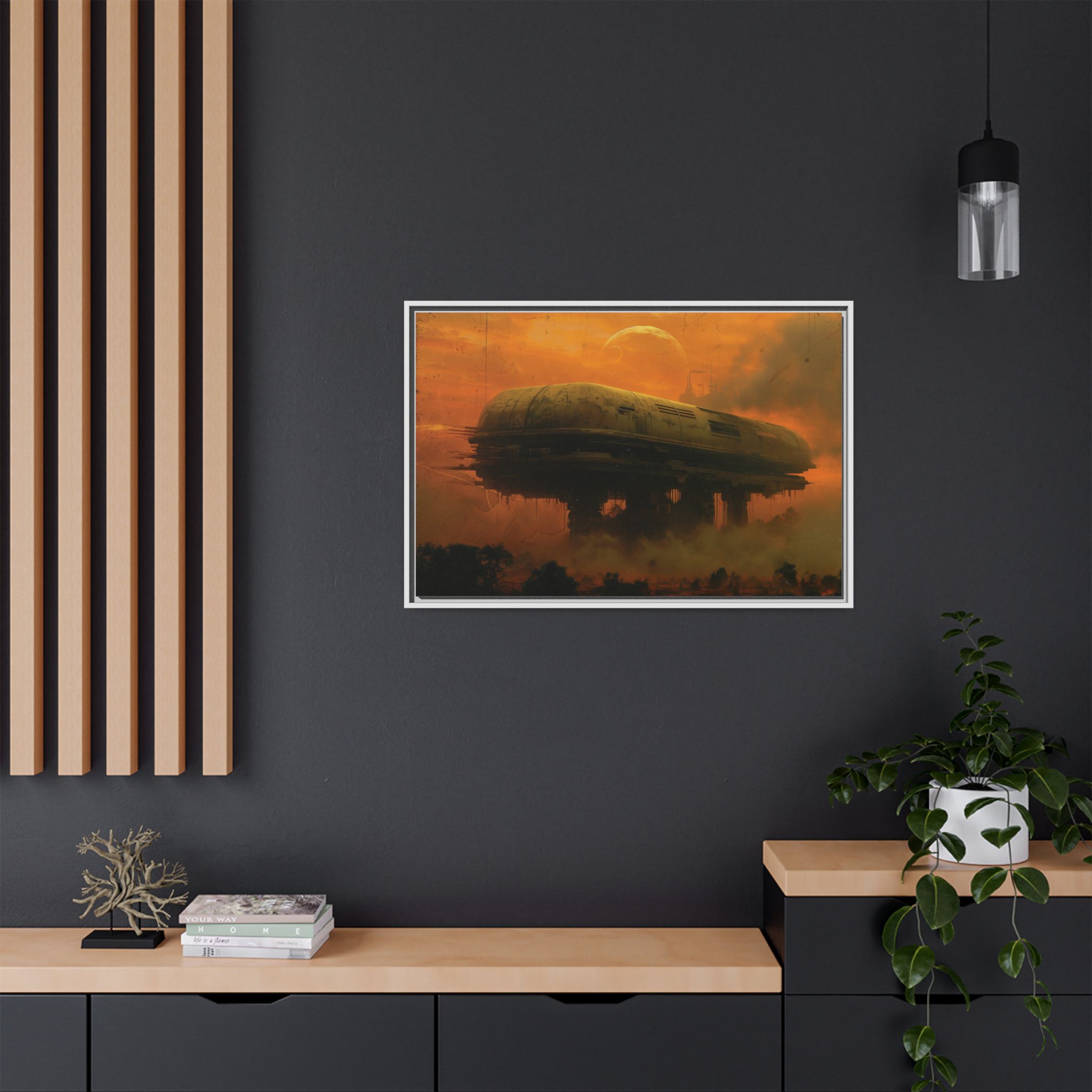 Base 63 v1 (Gold) - Framed Matt Canvas (Black, White, Brown,) - Image 16