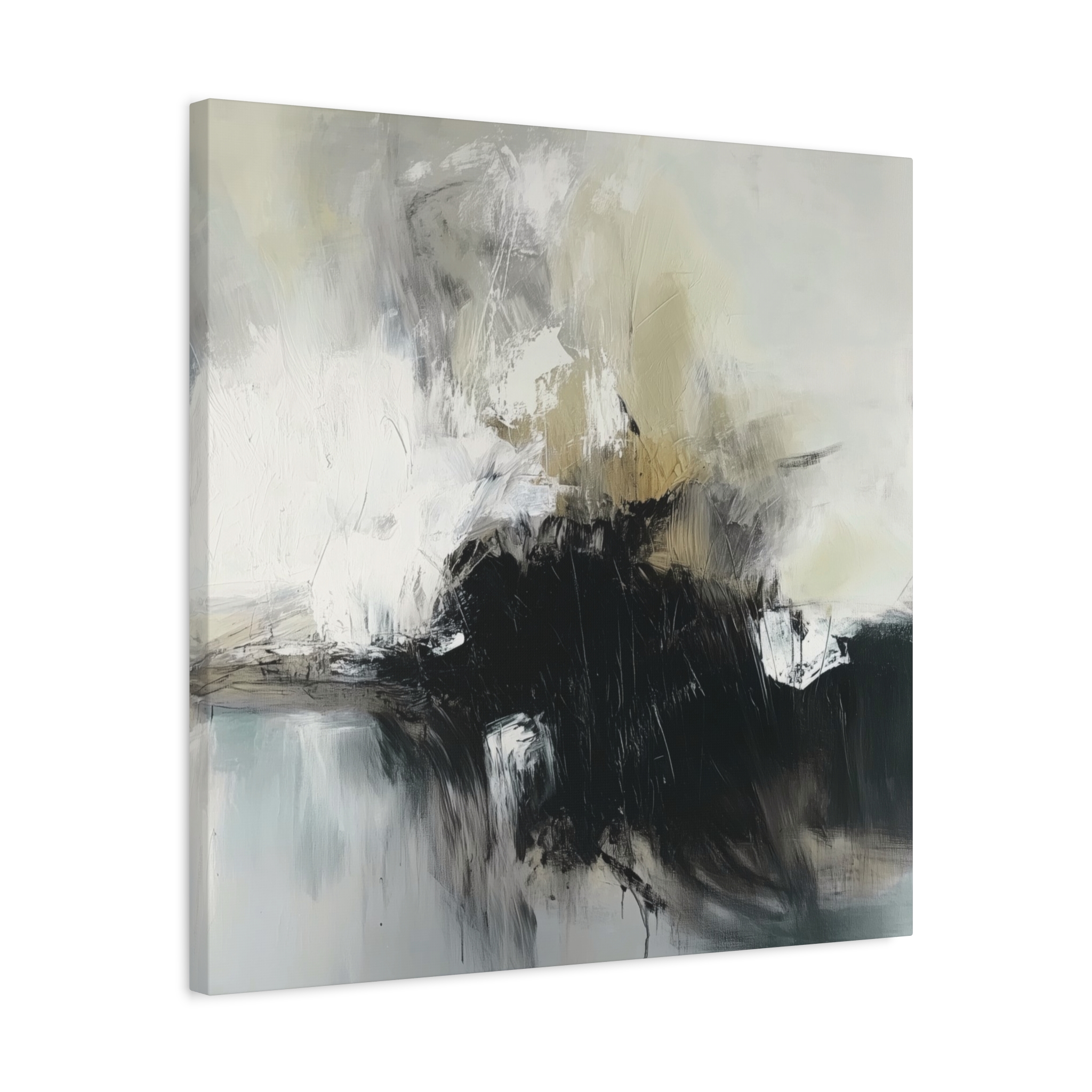 Black Cat White Kitten Four - Stretched Canvas - Image 6