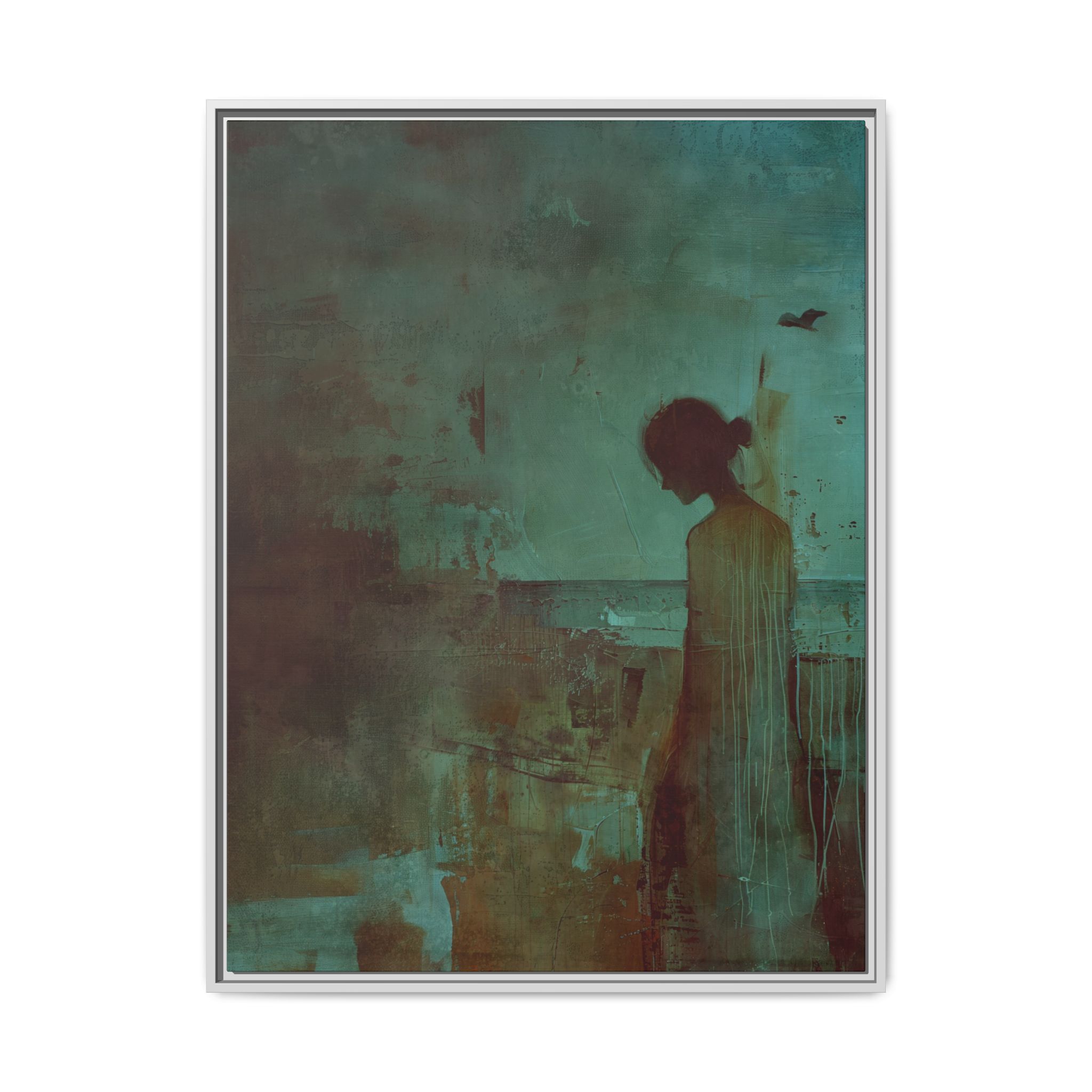 Beachside Walk - blues - Custom Frame - Image 37