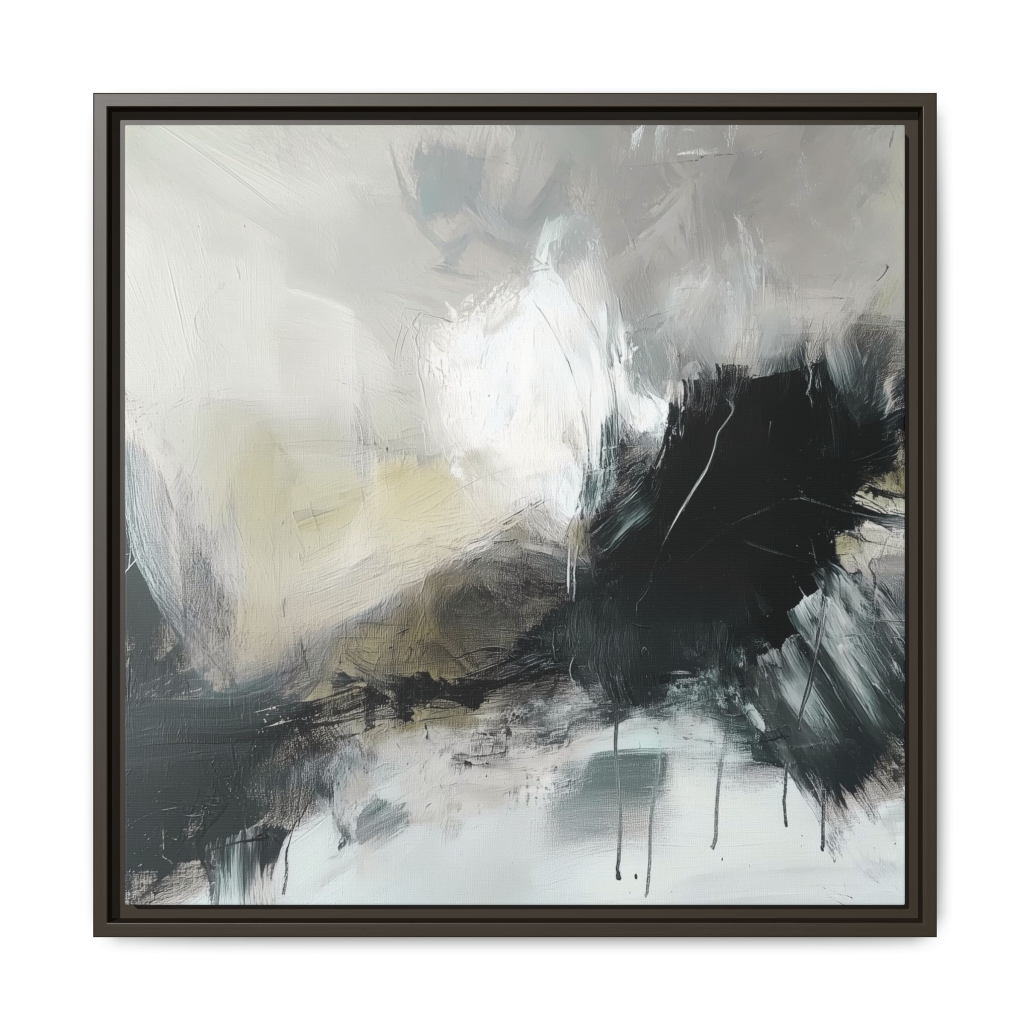 Black Cat White Kitten Three - Custom Frame - Image 57