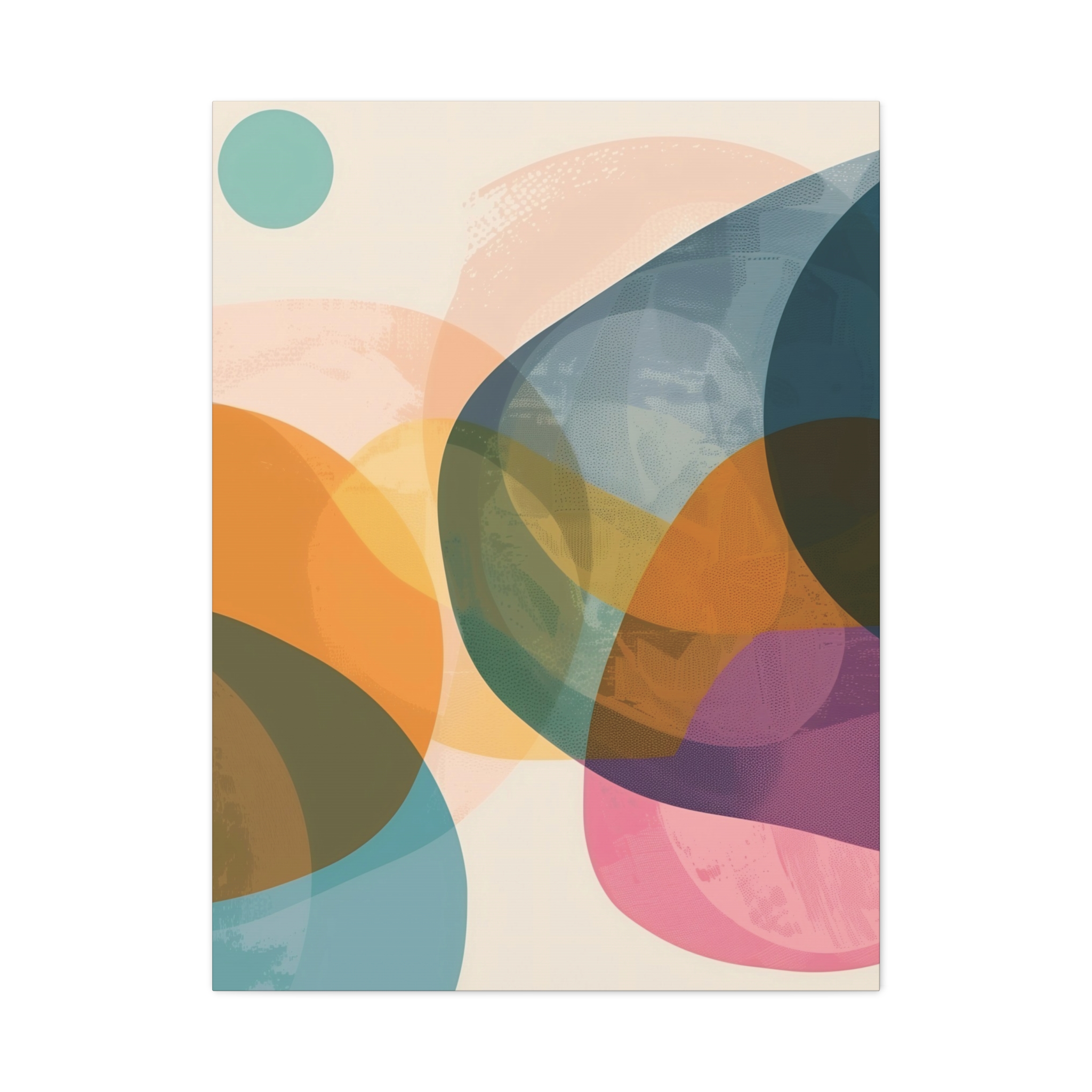 PomPom One , Adventure Palette - Stretched Canvas - Image 9