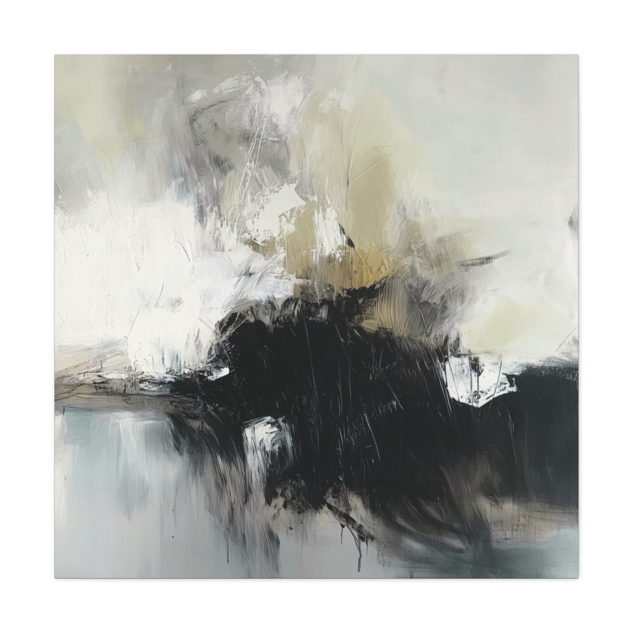 Black Cat White Kitten Four - Stretched Canvas - Image 13