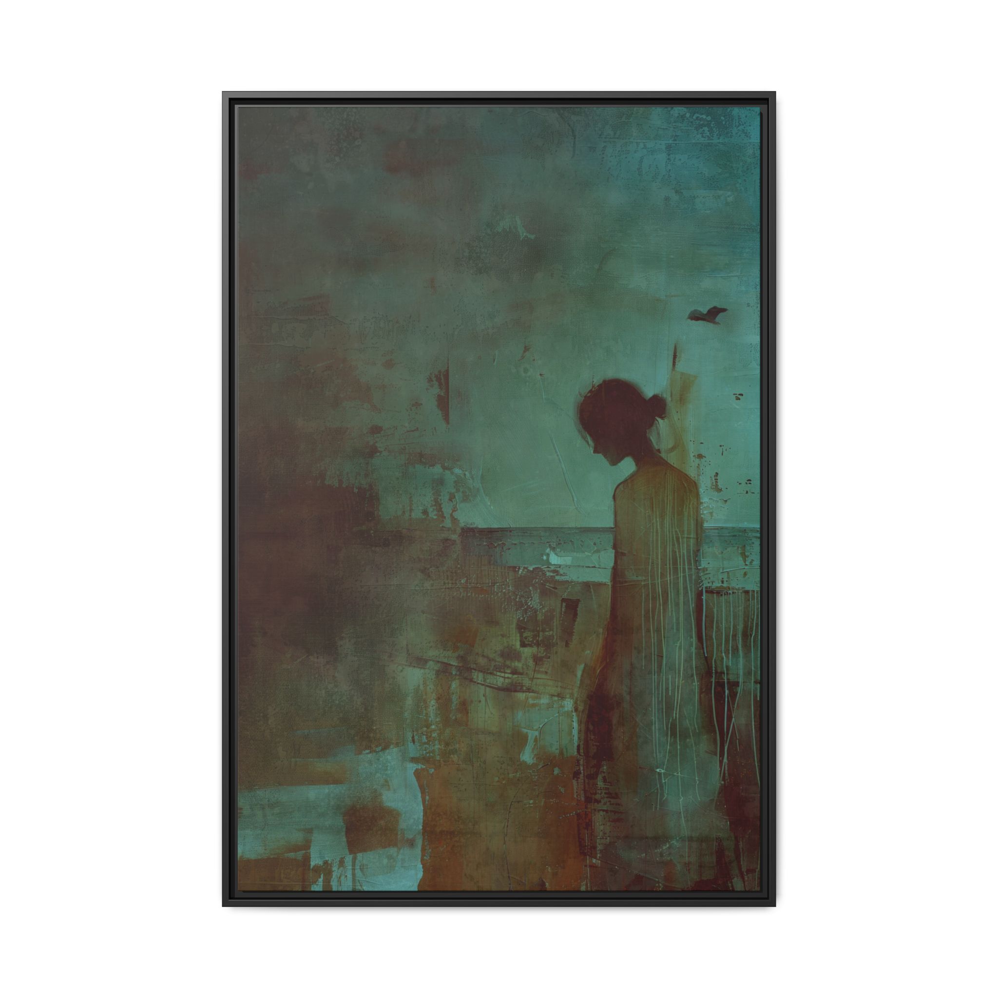 Beachside Walk - blues - Custom Frame - Image 9