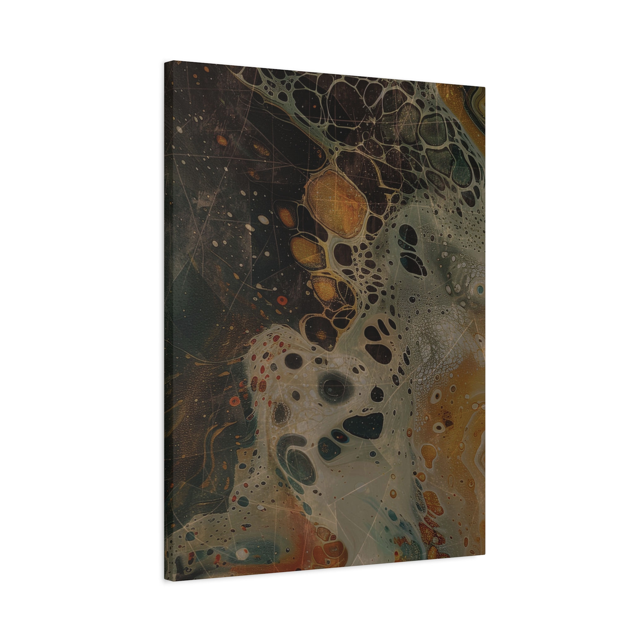 Astrals Cosmic #1 with texture underpainting - Orange - Stretched Canvas - Image 6