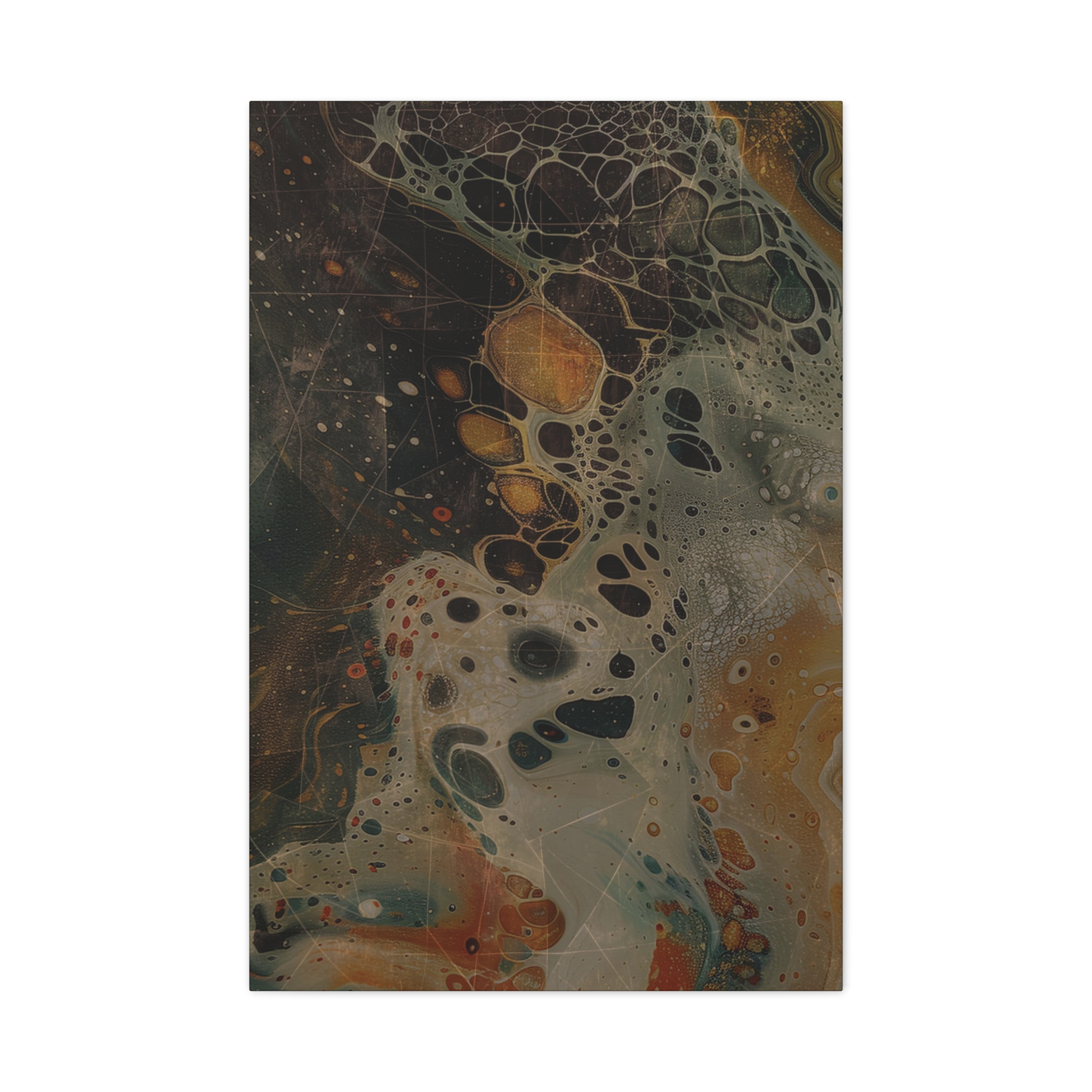 Astrals Cosmic #1 with texture underpainting - Orange - Stretched Canvas