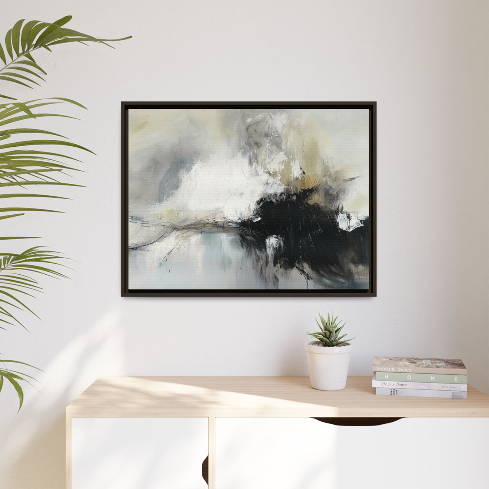 Black Cat White Kitten Four - Custom Frame - Image 23