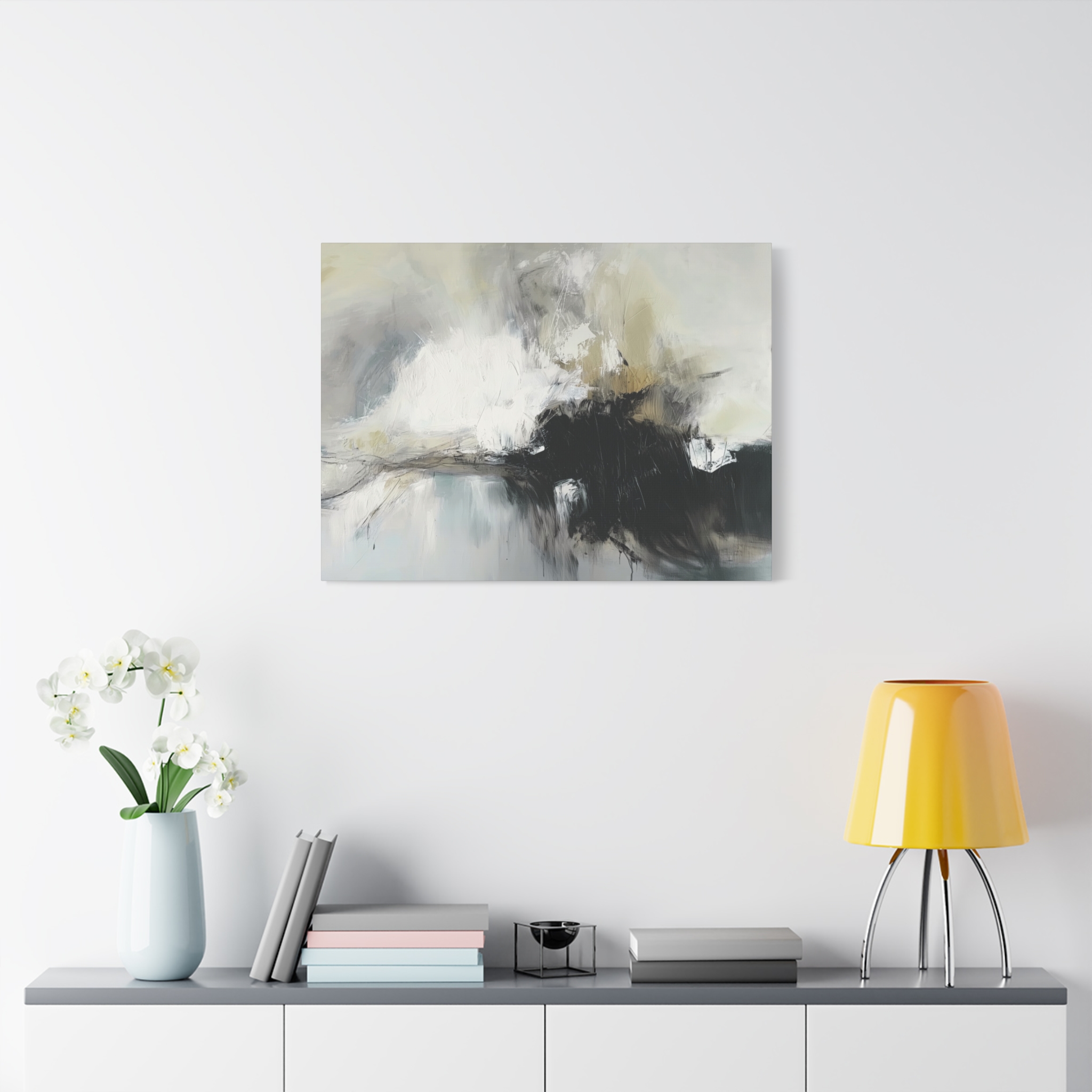 Black Cat White Kitten Four - Stretched Canvas - Image 19