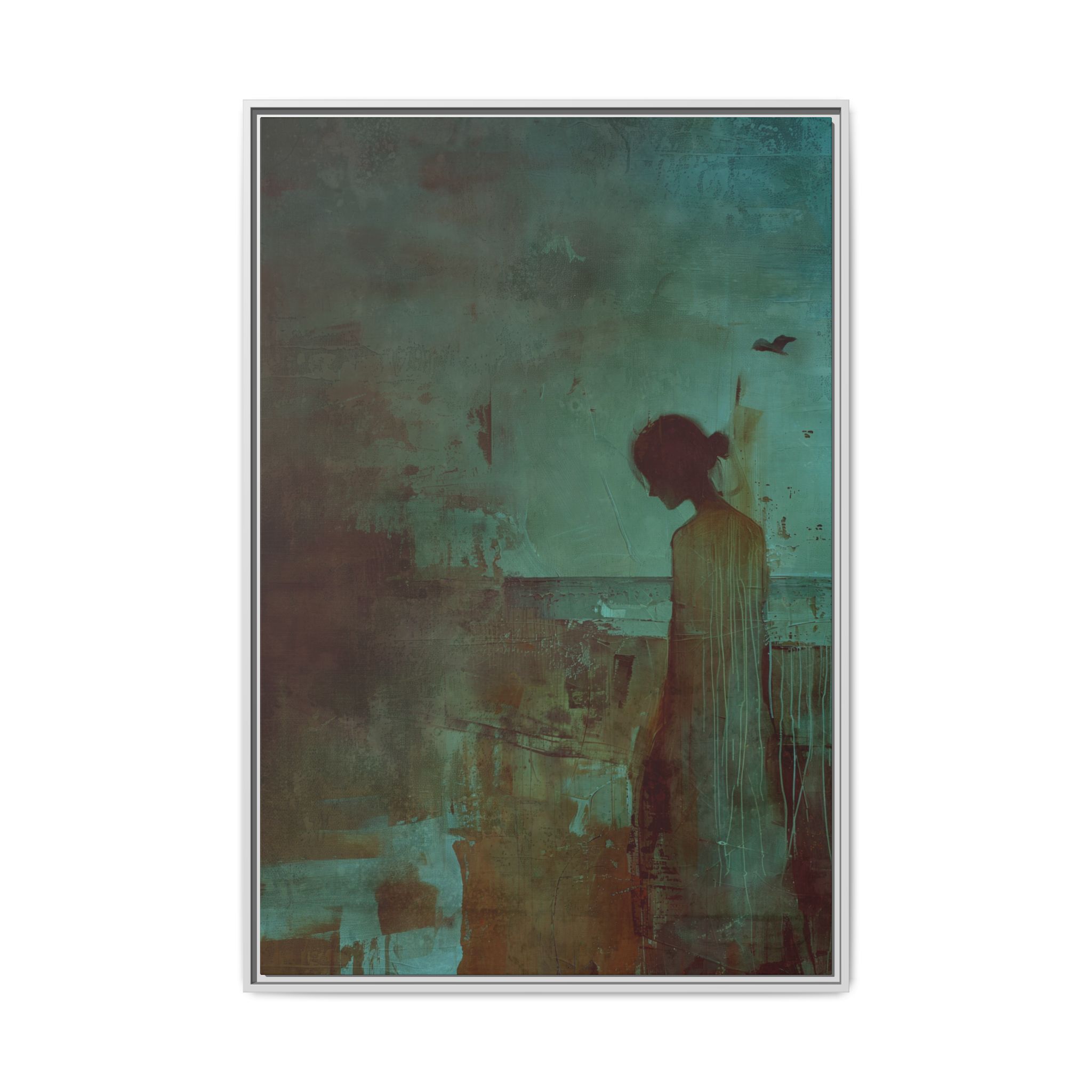 Beachside Walk - blues - Custom Frame - Image 45