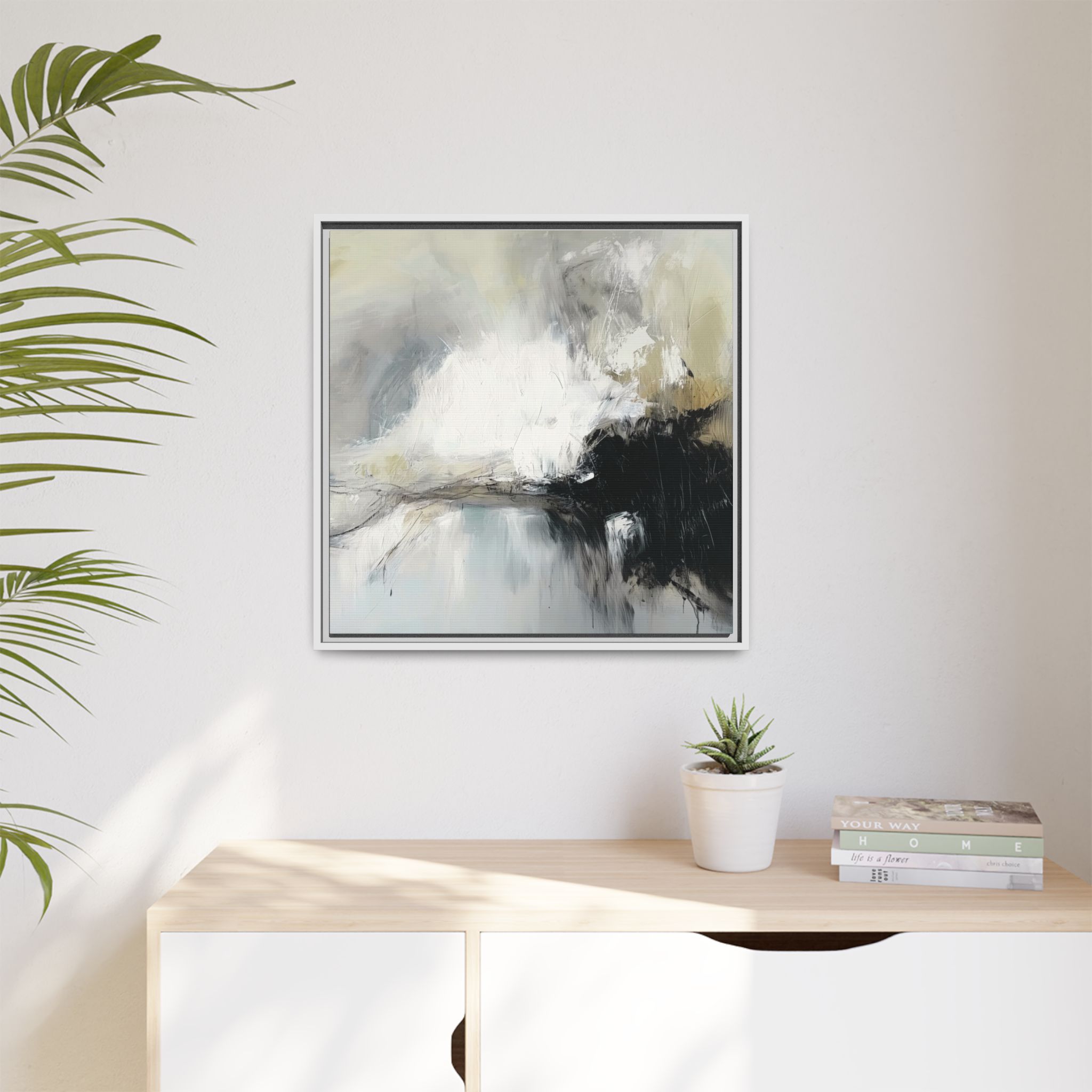 Black Cat White Kitten Four - Custom Frame - Image 63