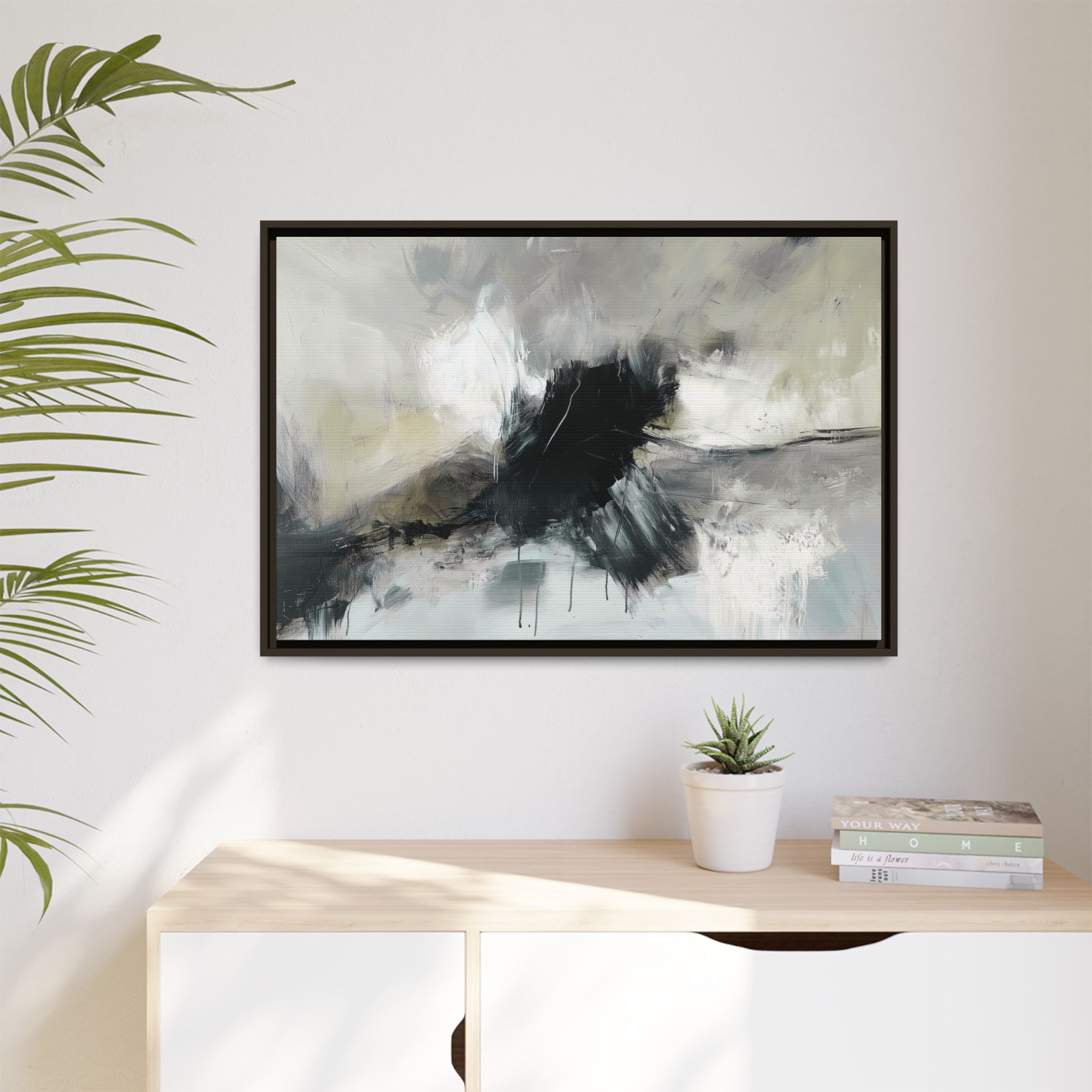 Black Cat White Kitten Three - Custom Frame - Image 31