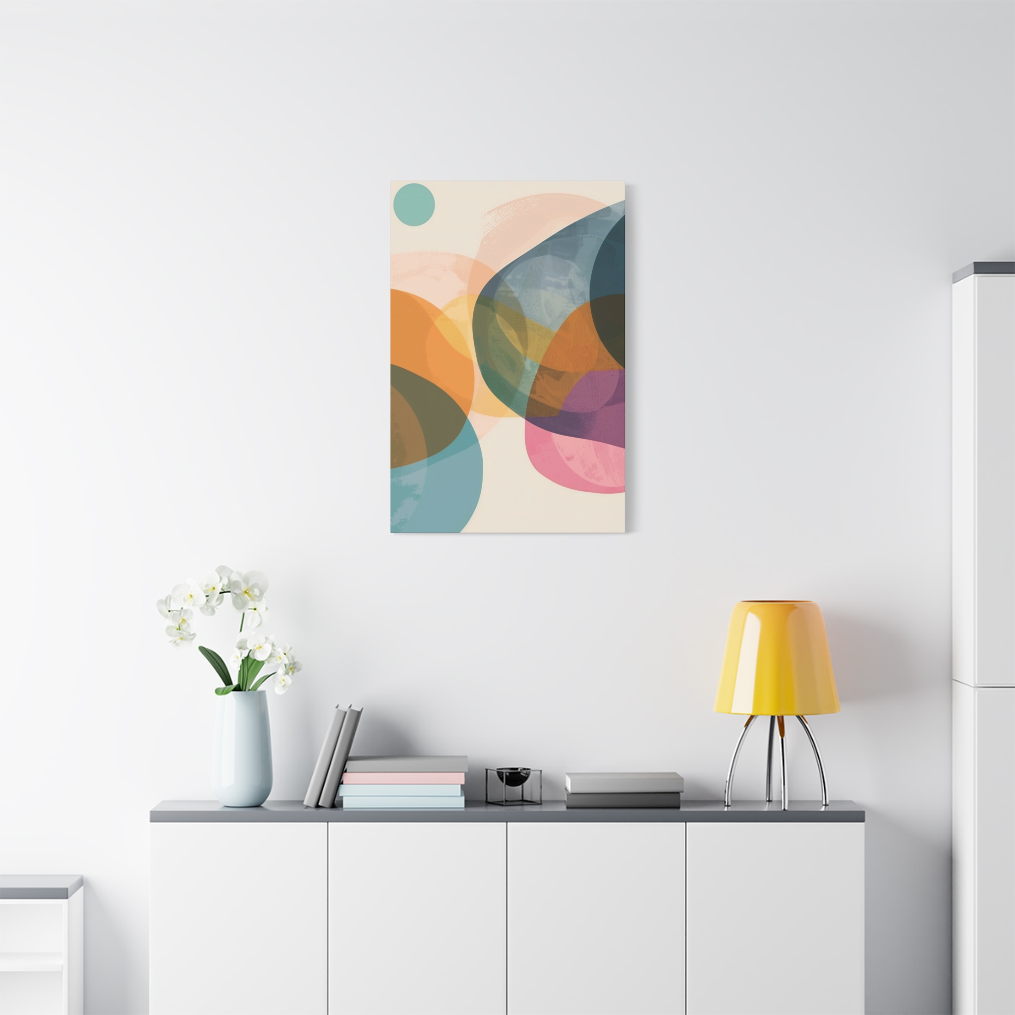 PomPom One , Adventure Palette - Stretched Canvas - Image 3