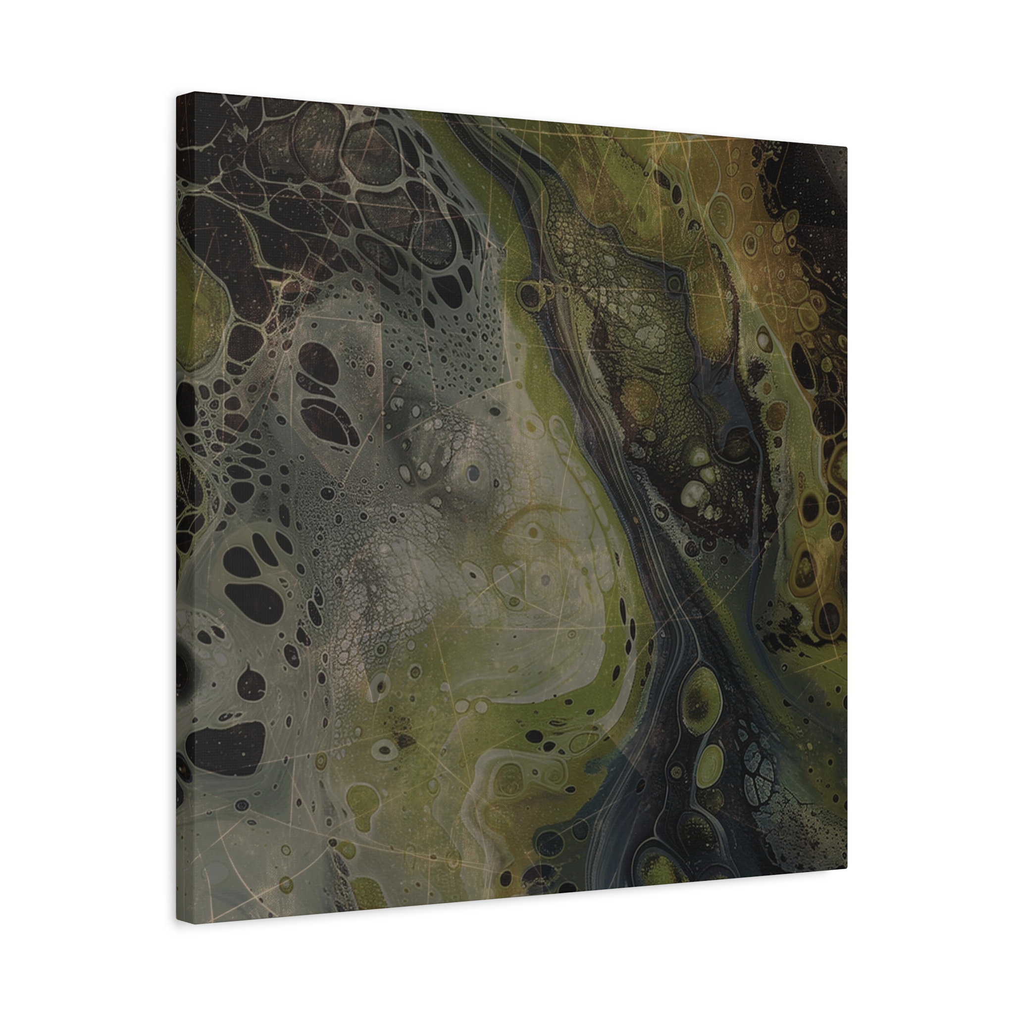 Astrals Cosmic #2 with texture underpainting - Green - Stretched Canvas - Image 24