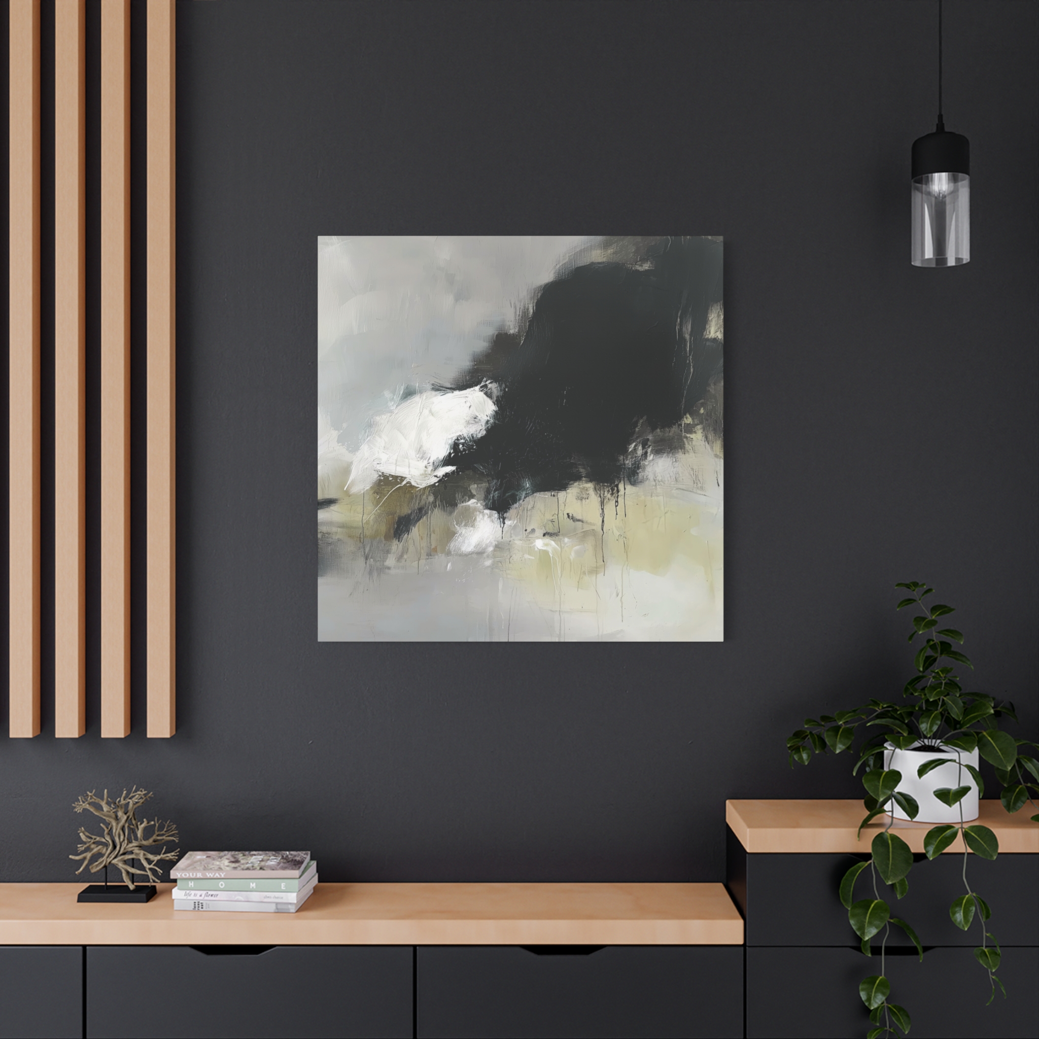 Black Cat White Kitten Two - Stretched Canvas - Image 16