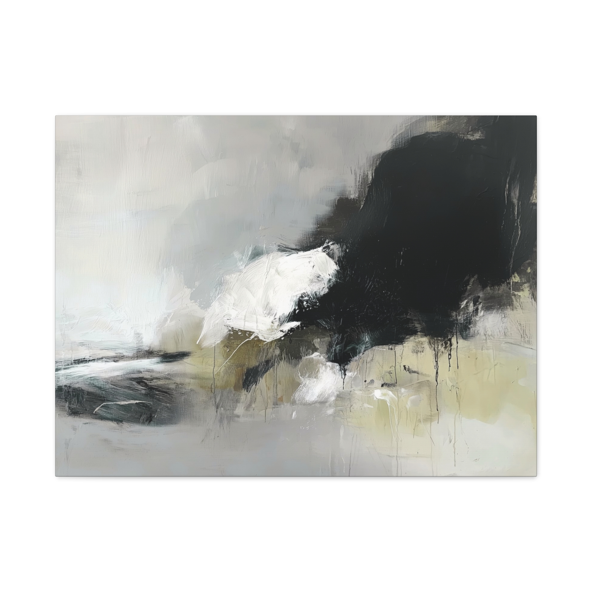 Black Cat White Kitten Two - Stretched Canvas - Image 17