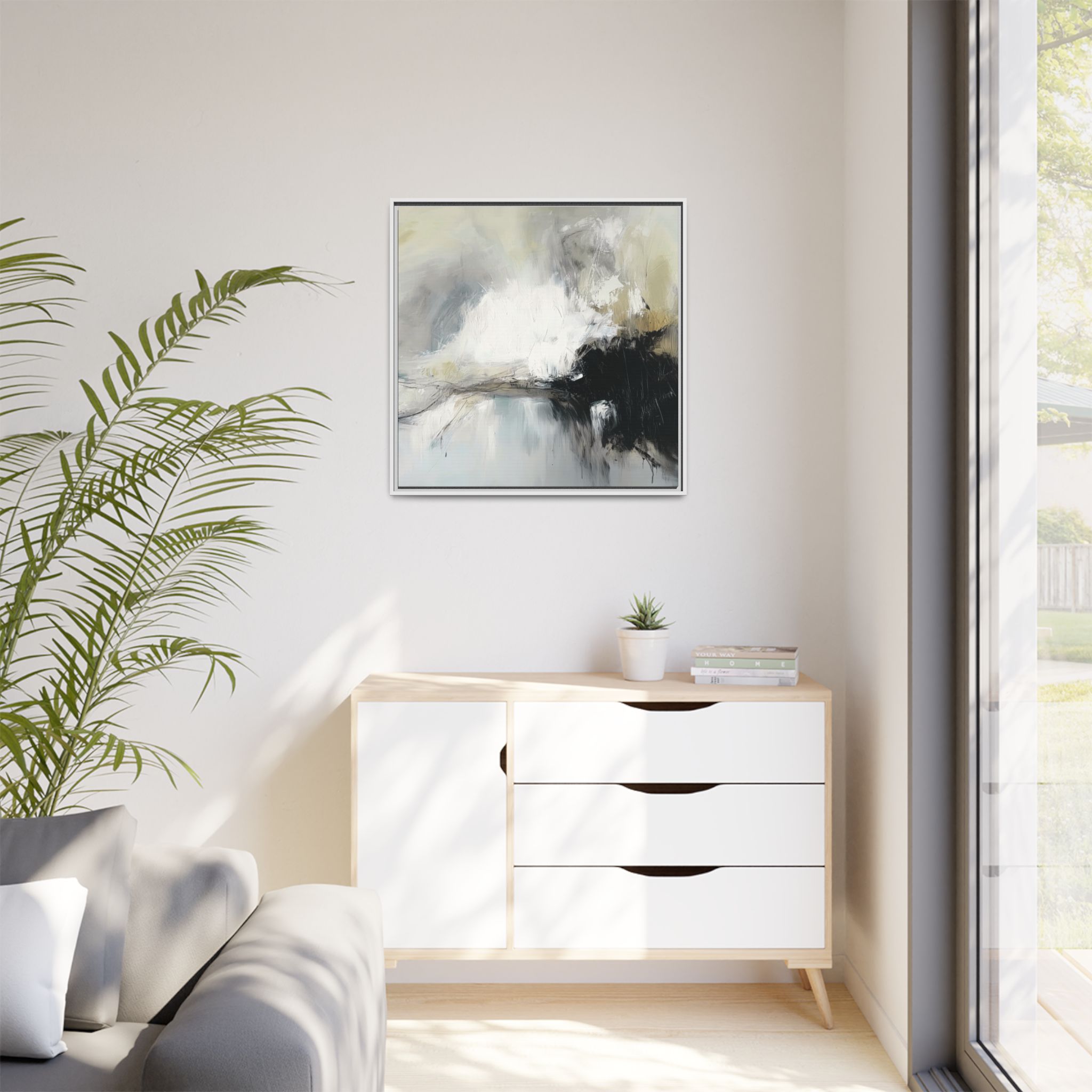 Black Cat White Kitten Four - Custom Frame - Image 71