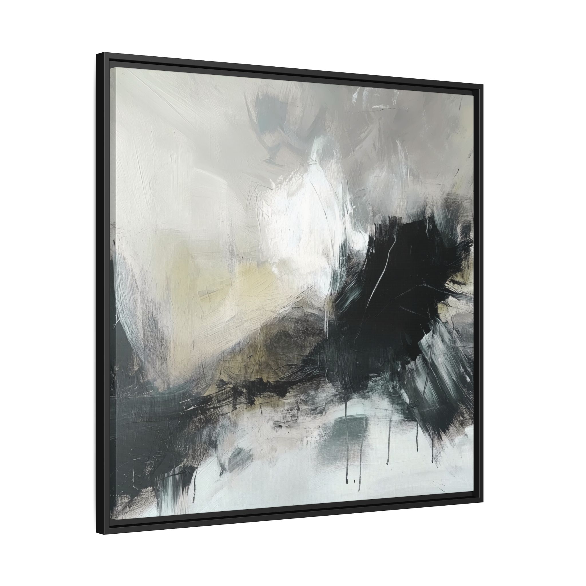 Black Cat White Kitten Three - Custom Frame - Image 54