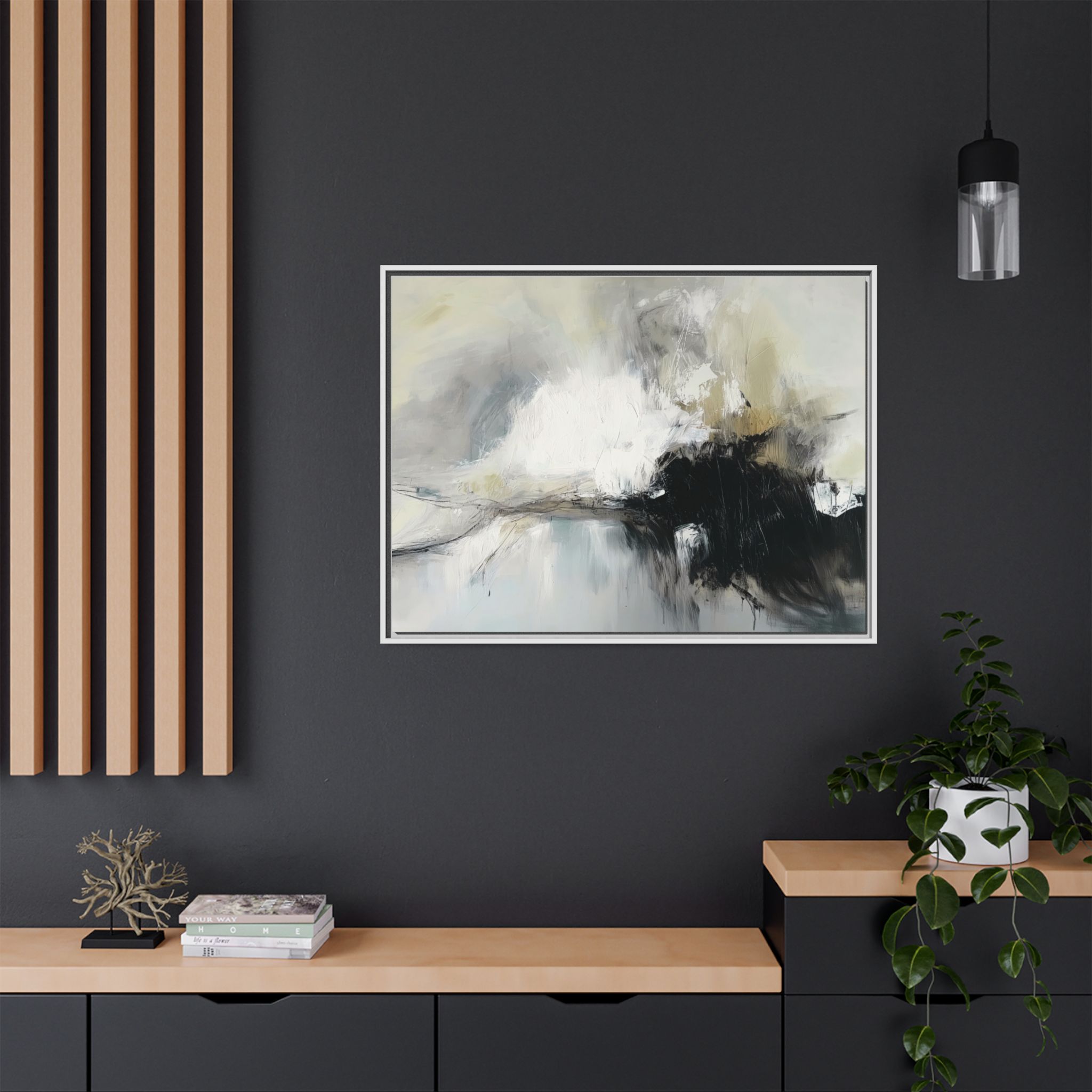 Black Cat White Kitten Four - Custom Frame - Image 40