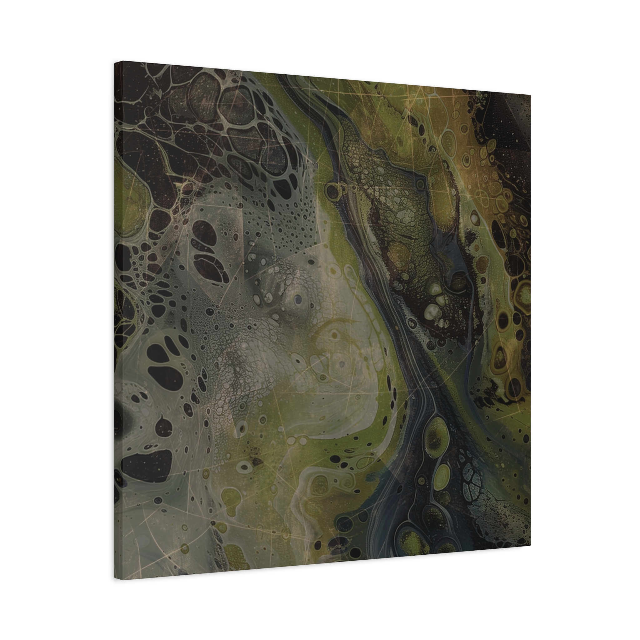 Astrals Cosmic #2 with texture underpainting - Green - Stretched Canvas - Image 28