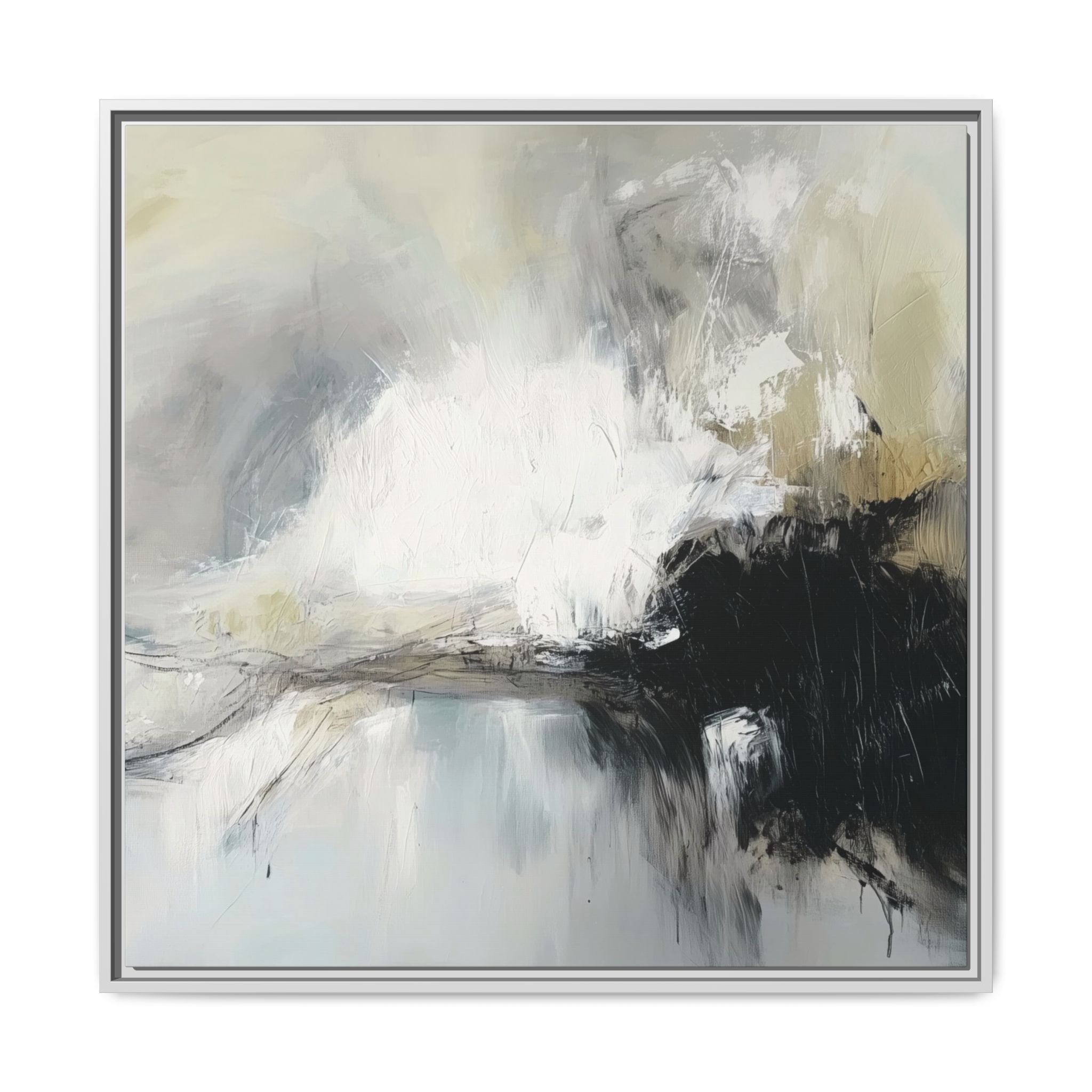 Black Cat White Kitten Four - Custom Frame - Image 69