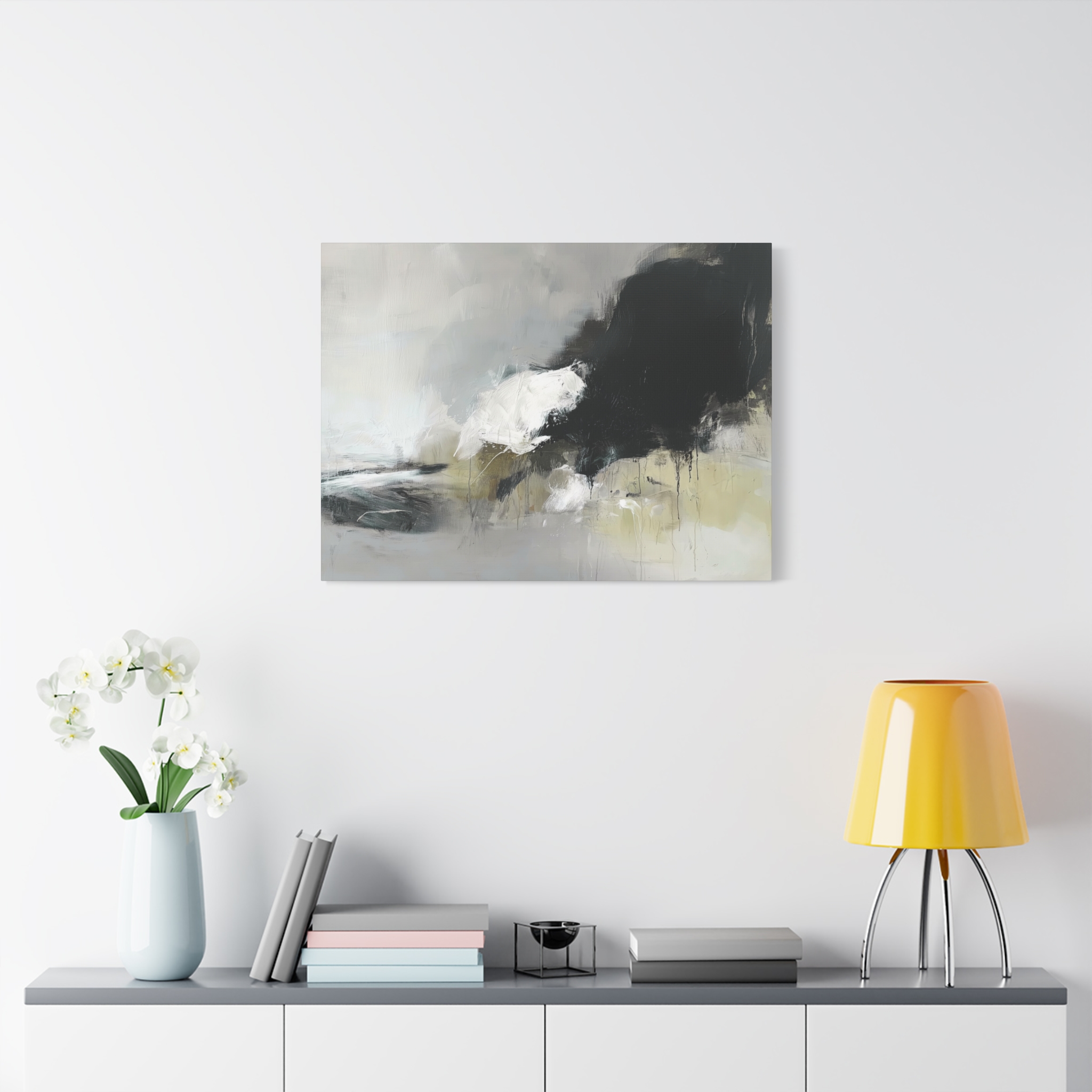 Black Cat White Kitten Two - Stretched Canvas - Image 19