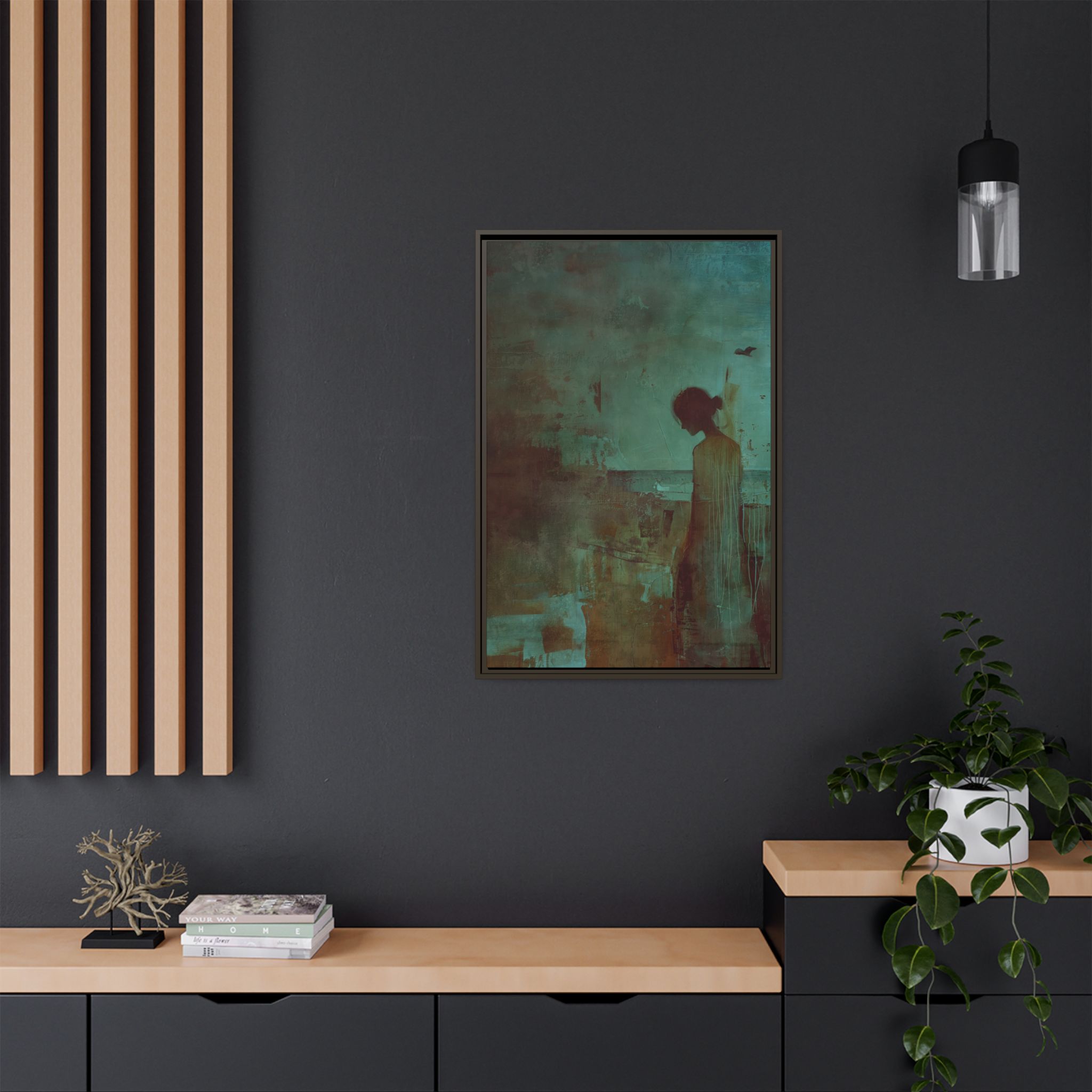 Beachside Walk - blues - Custom Frame - Image 28