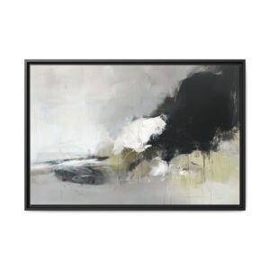 Black Cat White Kitten Two - Custom Frame