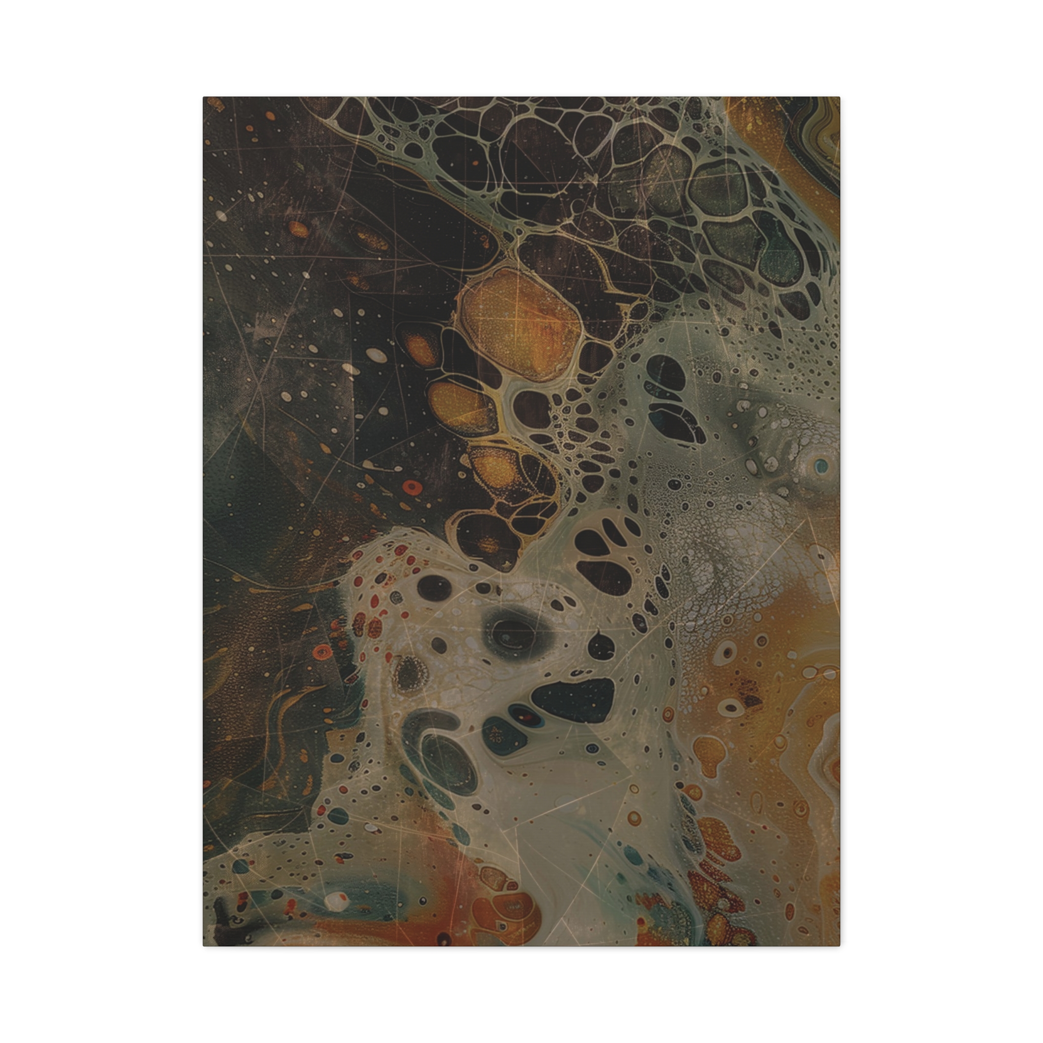 Astrals Cosmic #1 with texture underpainting - Orange - Stretched Canvas - Image 9